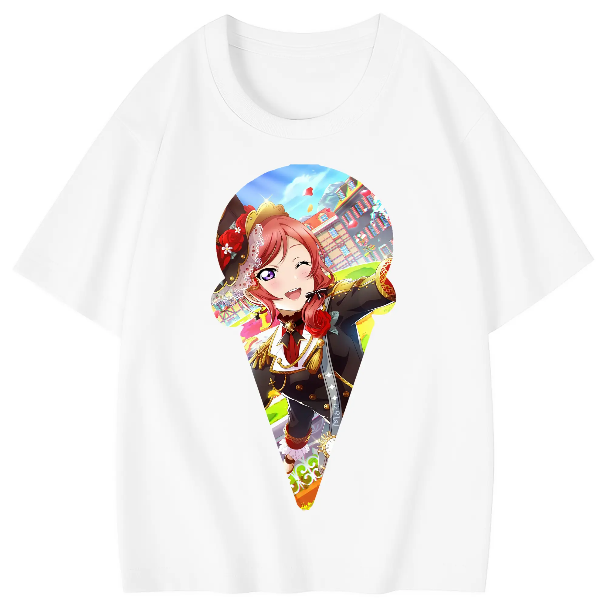 Love Live! グッズ,西木野真姫 - 綿100％ キッズTシャツ ・ フロントプリント ・ 快適 通気性 ・ スポーツ カジュアル 散歩用