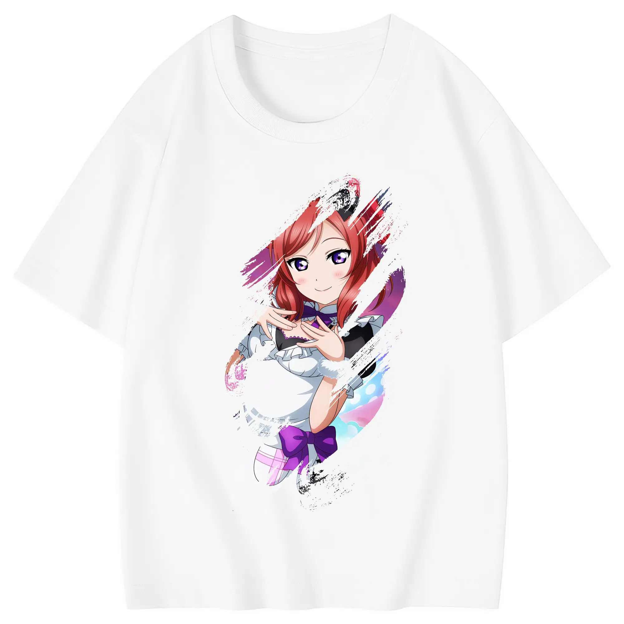 Love Live! グッズ,西木野真姫 - 綿100％ キッズTシャツ ・ フロントプリント ・ 快適 通気性 ・ スポーツ カジュアル 散歩用