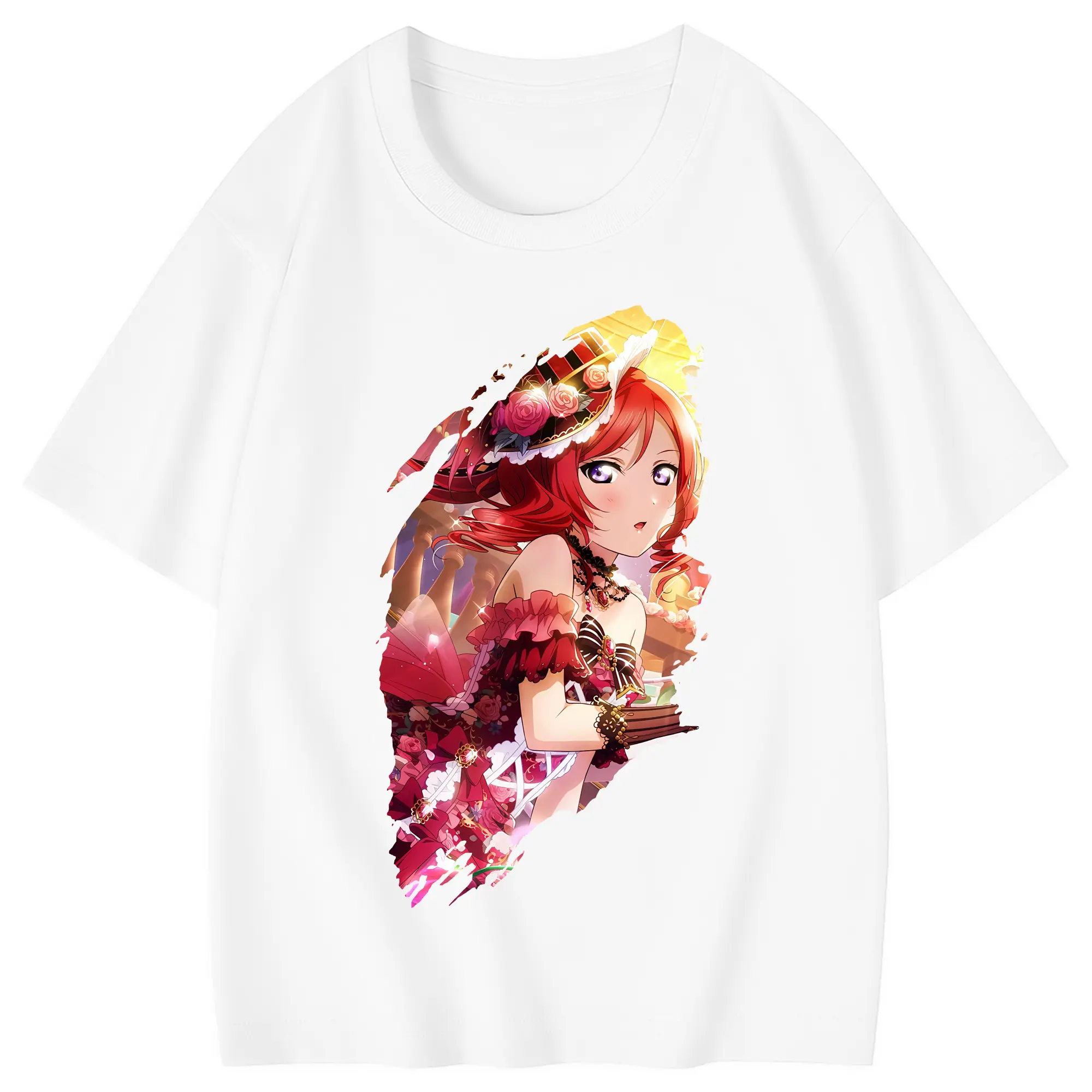 Love Live! グッズ,西木野真姫 - 綿100％ キッズTシャツ ・ フロントプリント ・ 快適 通気性 ・ スポーツ カジュアル 散歩用