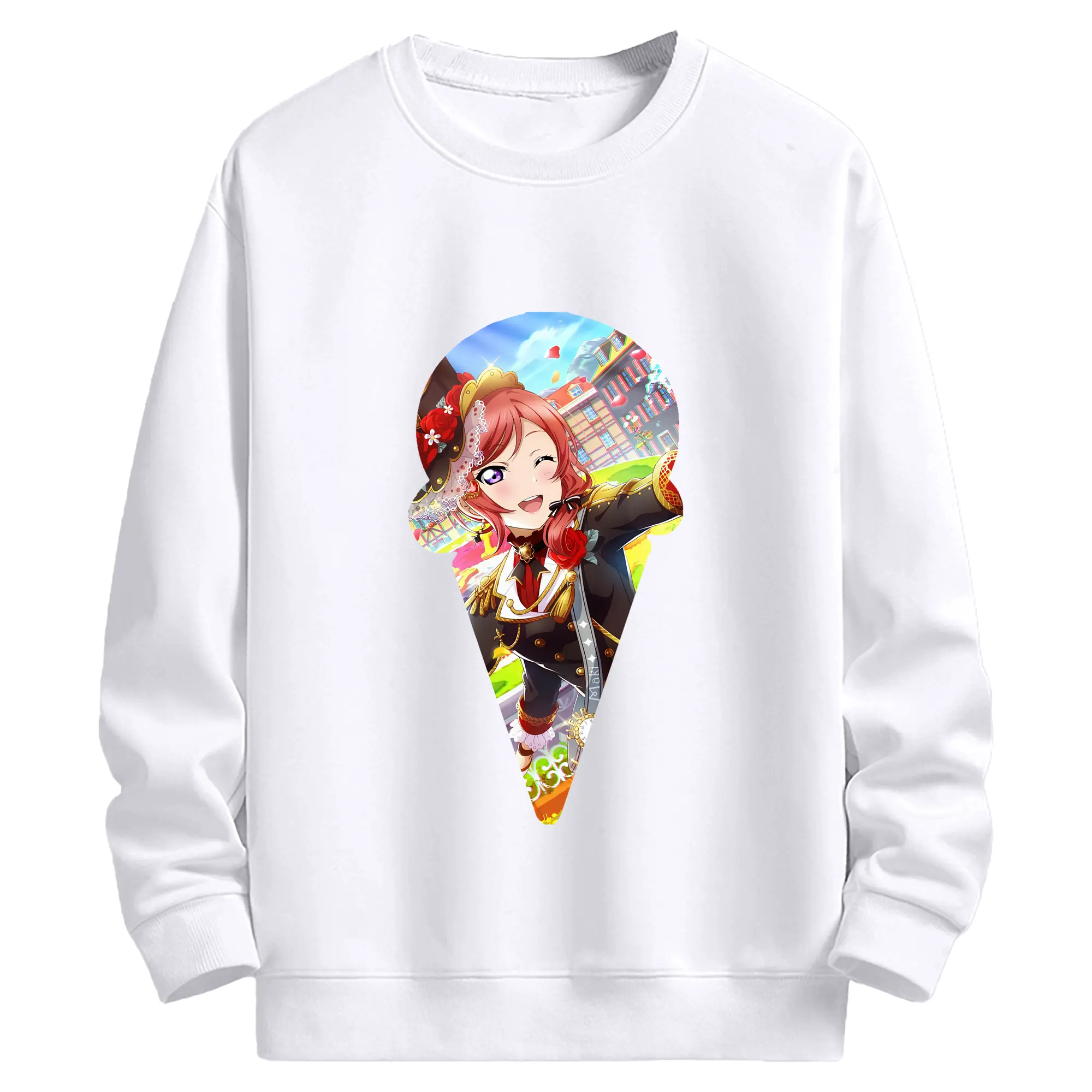 Love Live! グッズ,西木野真姫 - 高品質 クルーネック スウェット ・ コットン59％ ポリエステル41％ ・ ユニセックス 長袖 トレーナー ・ カジュアル デイリー スポーツ 散歩用