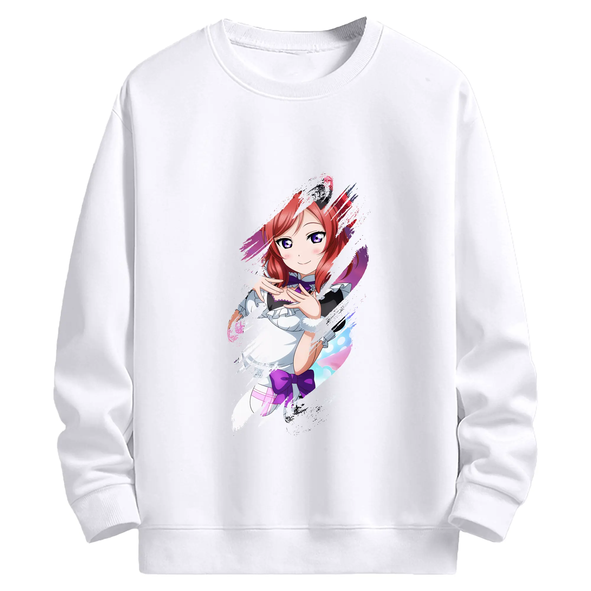 Love Live! グッズ,西木野真姫 - 高品質 クルーネック スウェット ・ コットン59％ ポリエステル41％ ・ ユニセックス 長袖 トレーナー ・ カジュアル デイリー スポーツ 散歩用