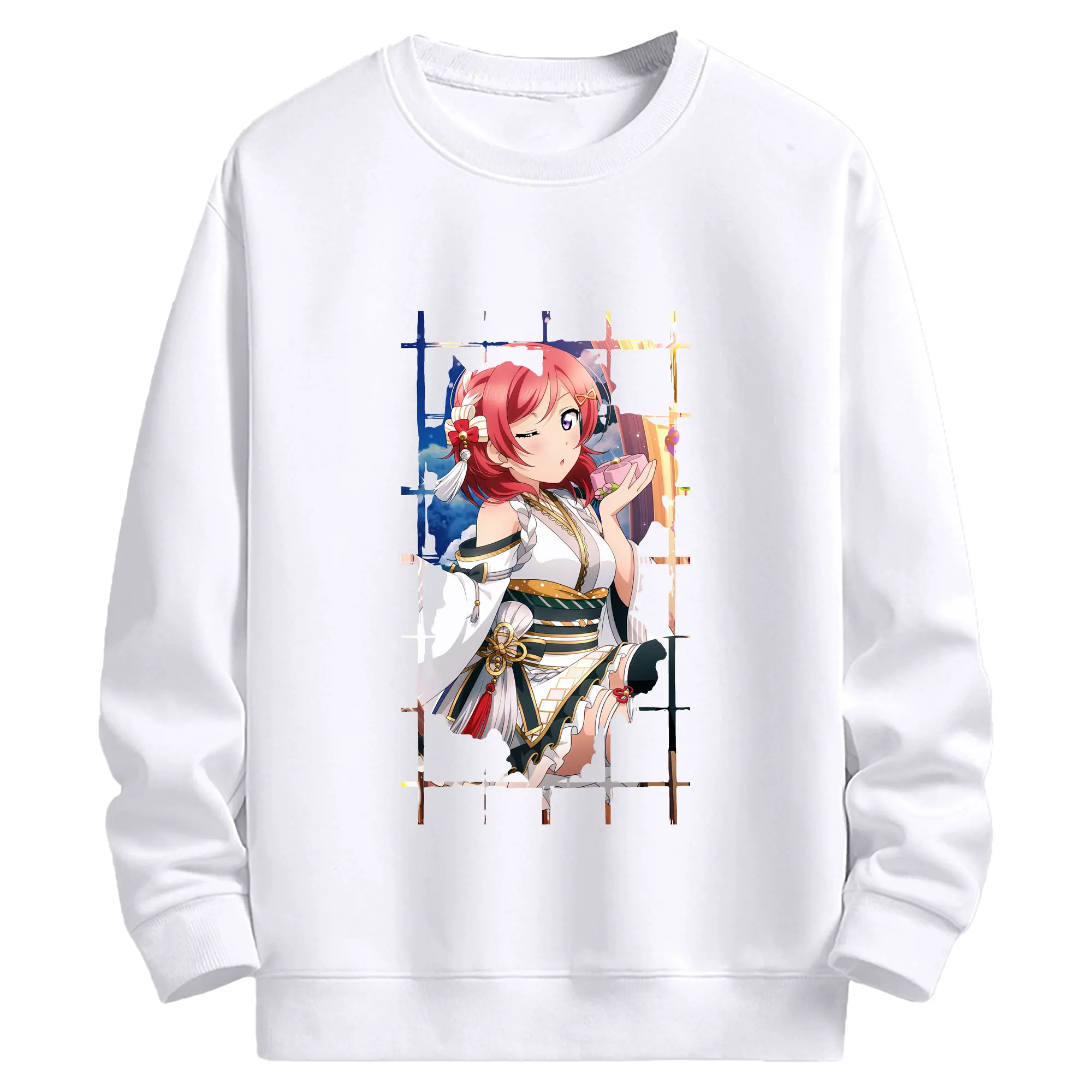 Love Live! グッズ,西木野真姫 - 高品質 クルーネック スウェット ・ コットン59％ ポリエステル41％ ・ ユニセックス 長袖 トレーナー ・ カジュアル デイリー スポーツ 散歩用