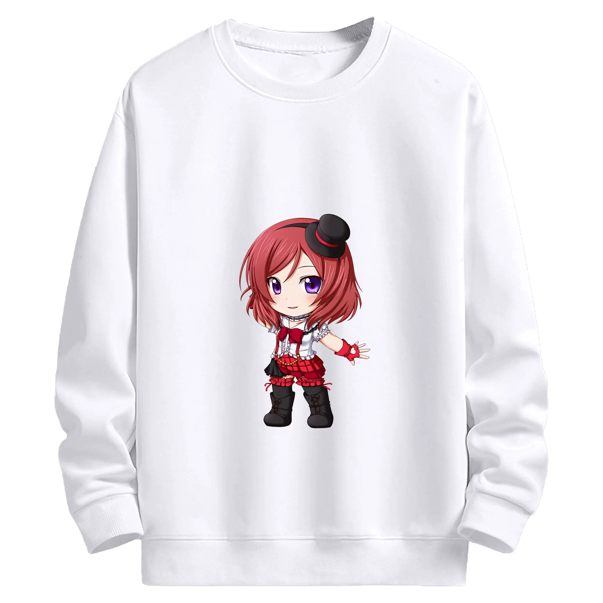 Love Live! グッズ,西木野真姫 - 高品質 クルーネック スウェット ・ コットン59％ ポリエステル41％ ・ ユニセックス 長袖 トレーナー ・ カジュアル デイリー スポーツ 散歩用