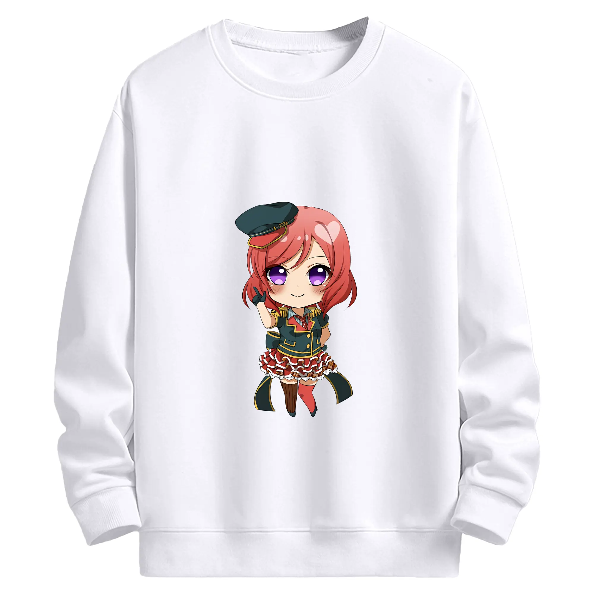 Love Live! グッズ,西木野真姫 - 高品質 クルーネック スウェット ・ コットン59％ ポリエステル41％ ・ ユニセックス 長袖 トレーナー ・ カジュアル デイリー スポーツ 散歩用