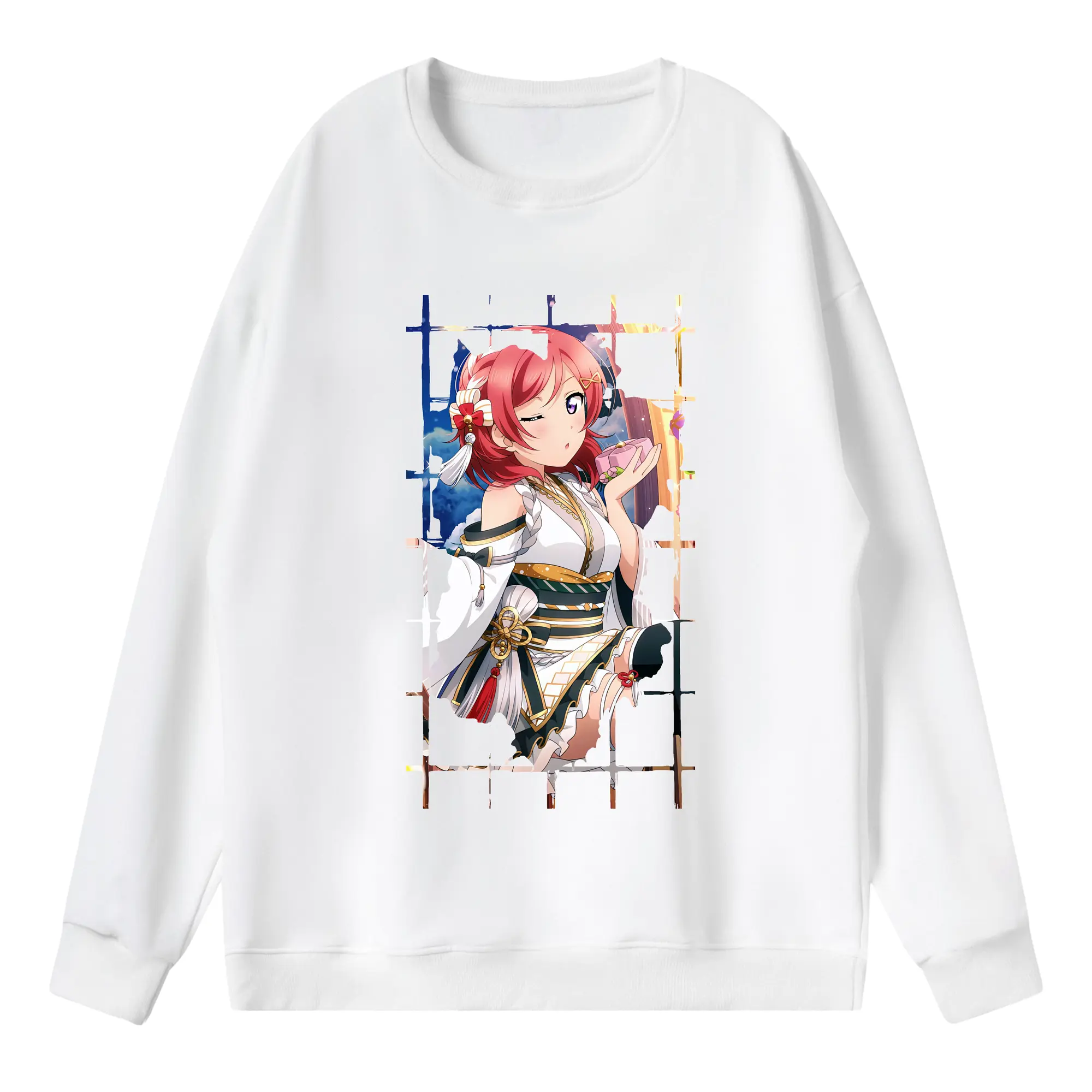 Love Live! グッズ,西木野真姫 - 薄手 クルーネック スウェット 裏毛260g · ポリエステル 春秋向け カジュアル 男女兼用 · トレーナー デイリー スポーツ 散歩に最適