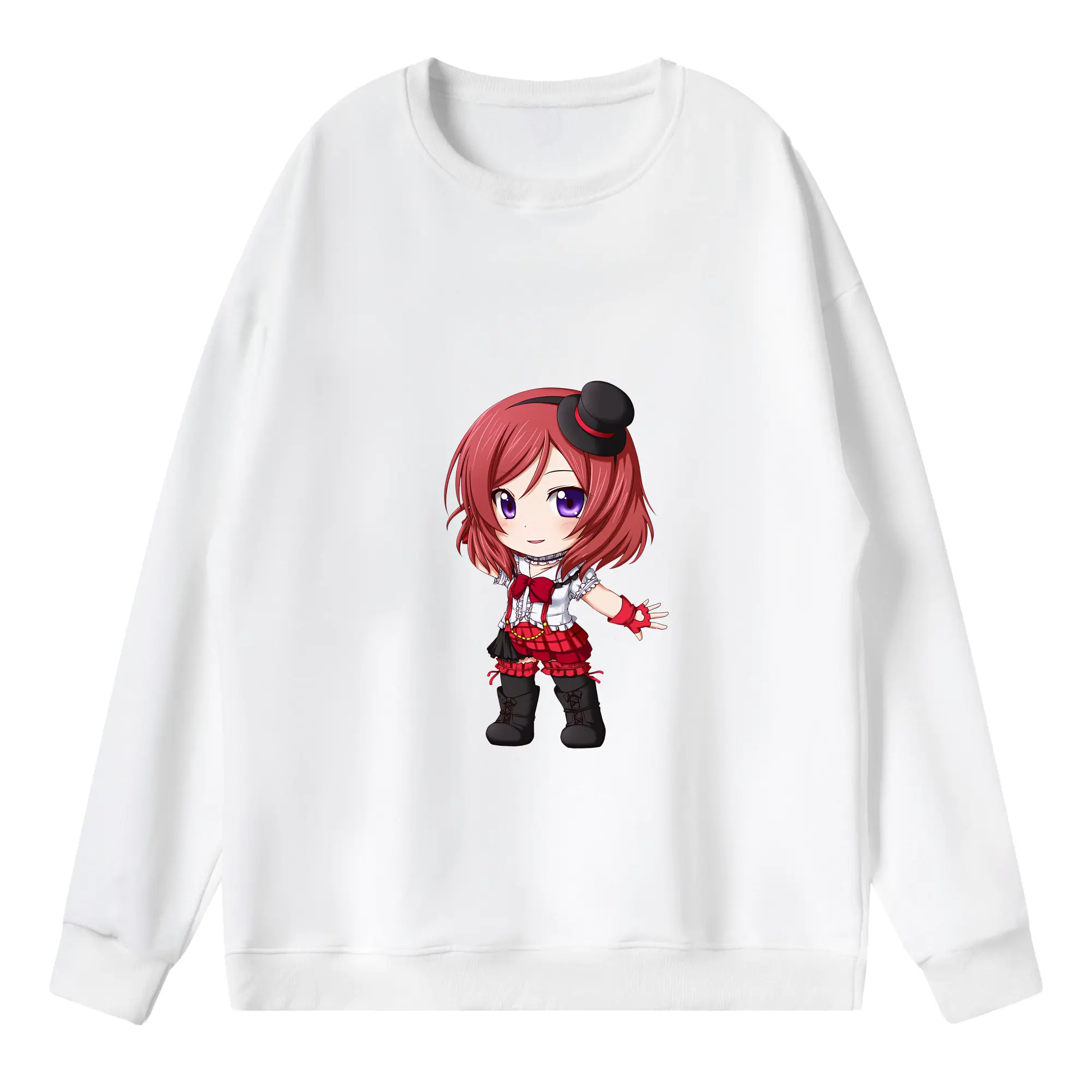 Love Live! グッズ,西木野真姫 - 薄手 クルーネック スウェット 裏毛260g · ポリエステル 春秋向け カジュアル 男女兼用 · トレーナー デイリー スポーツ 散歩に最適