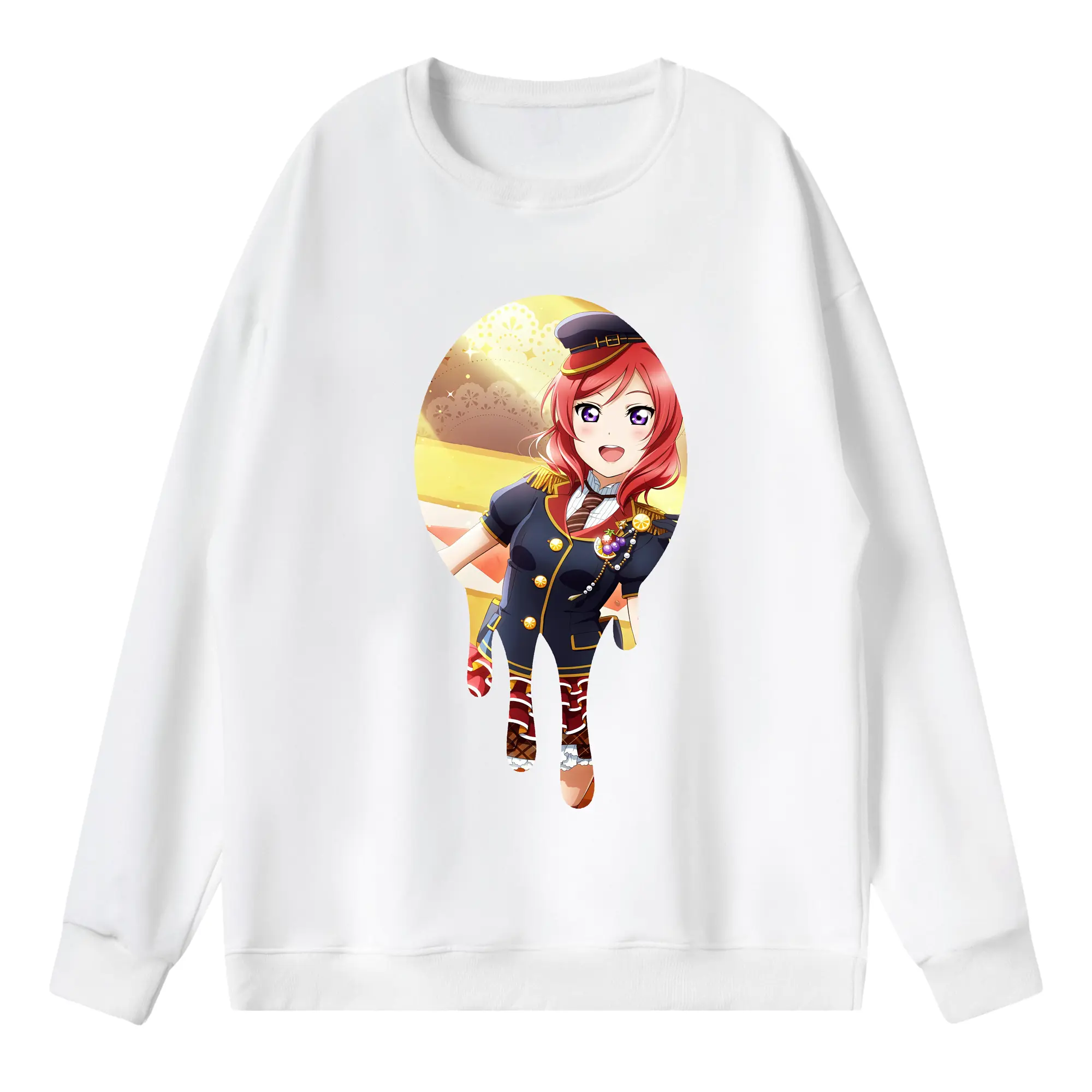 Love Live! グッズ,西木野真姫 - 薄手 クルーネック スウェット 裏毛260g · ポリエステル 春秋向け カジュアル 男女兼用 · トレーナー デイリー スポーツ 散歩に最適