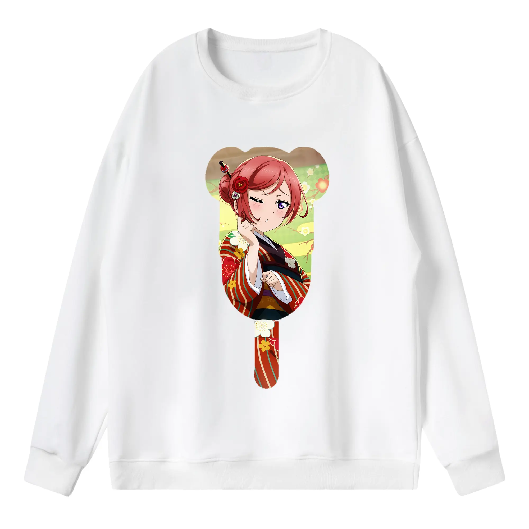 Love Live! グッズ,西木野真姫 - 薄手 クルーネック スウェット 裏毛260g · ポリエステル 春秋向け カジュアル 男女兼用 · トレーナー デイリー スポーツ 散歩に最適