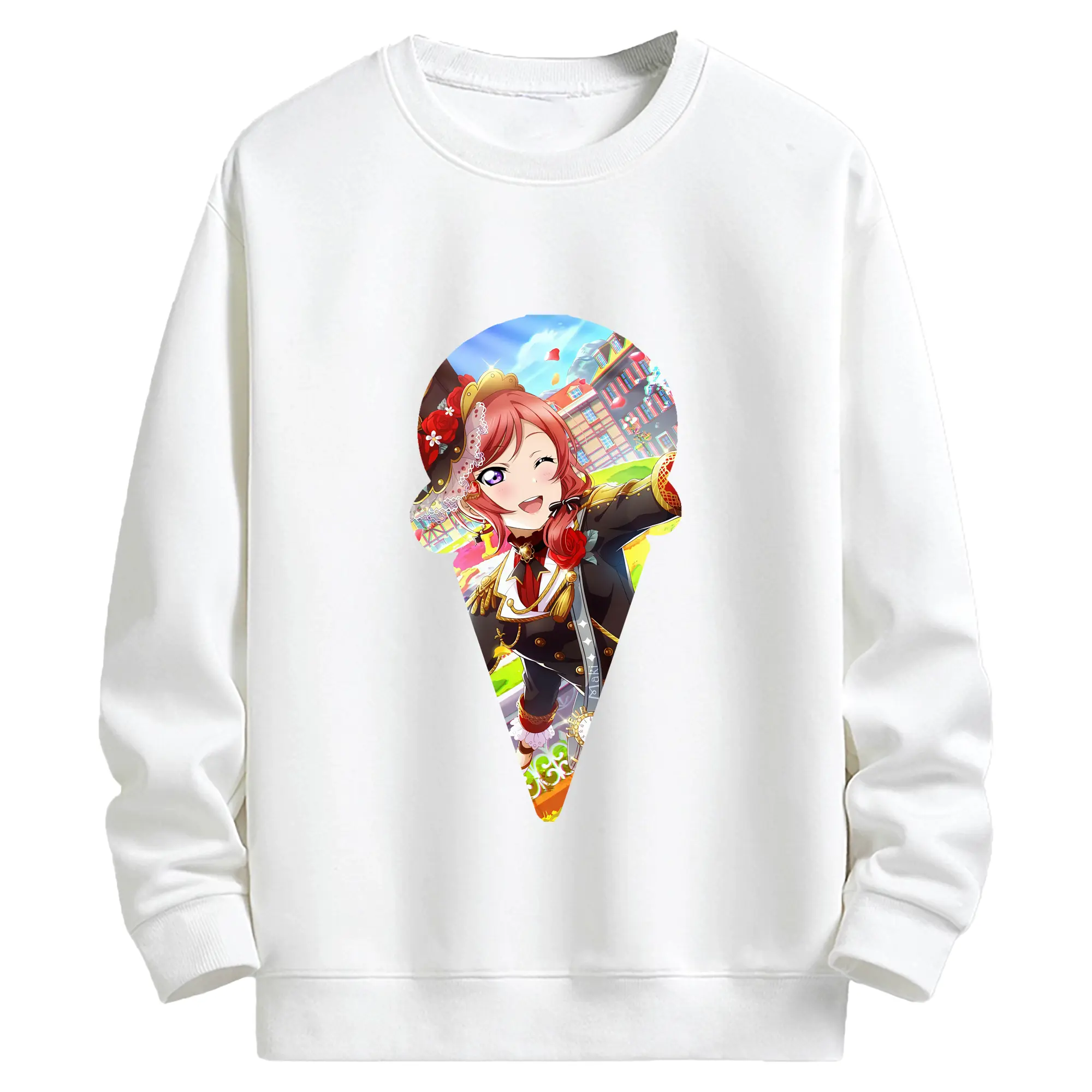 Love Live! グッズ,西木野真姫 - キッズ クルーネックスウェットシャツ ・ フロントプリント ・ 綿80％ ポリエステル20％ ・ 快適 通学 スポーツ 日常使い お散歩用