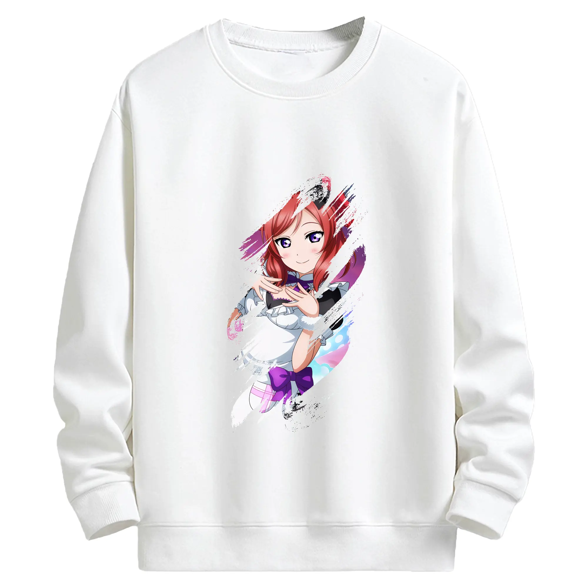 Love Live! グッズ,西木野真姫 - キッズ クルーネックスウェットシャツ ・ フロントプリント ・ 綿80％ ポリエステル20％ ・ 快適 通学 スポーツ 日常使い お散歩用