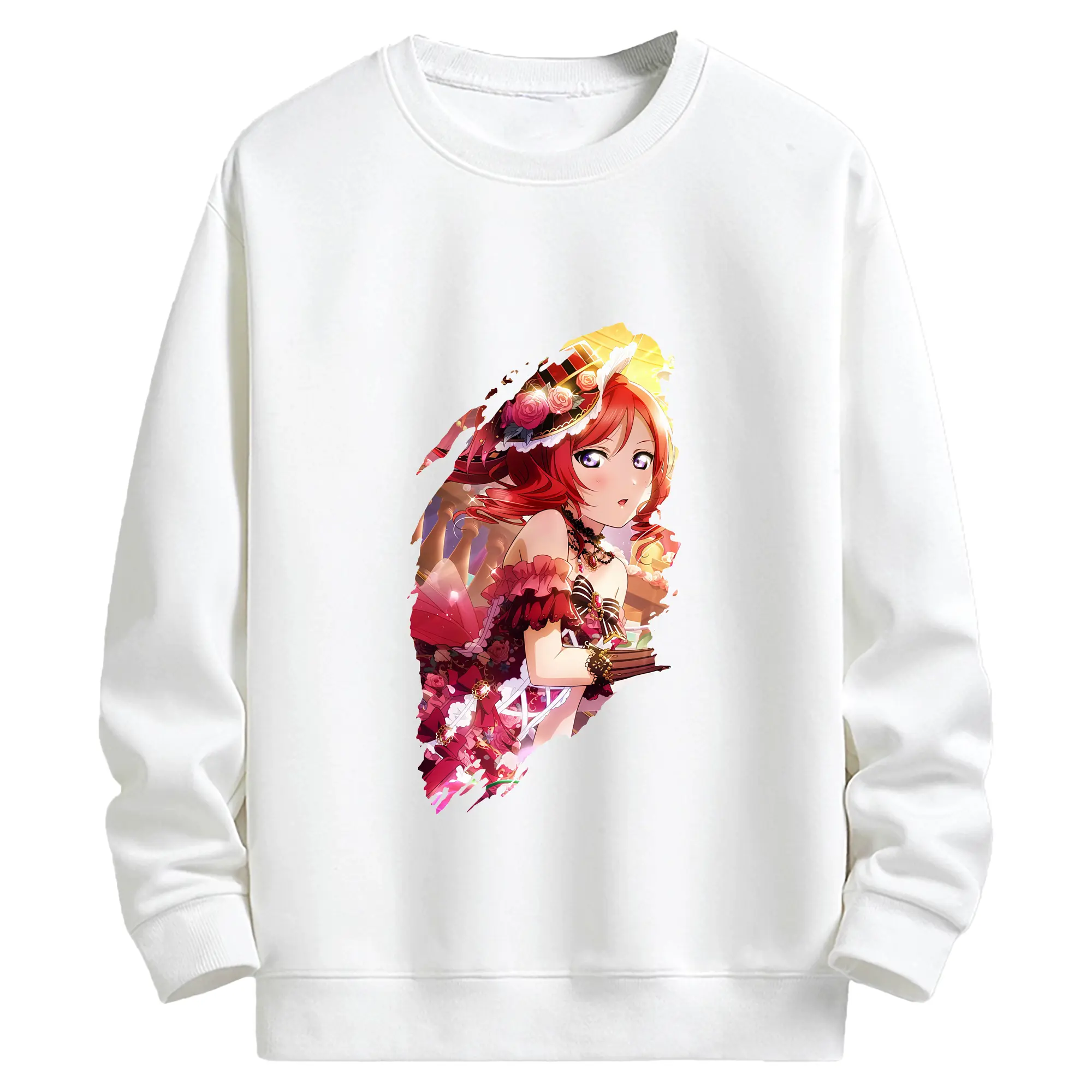 Love Live! グッズ,西木野真姫 - キッズ クルーネックスウェットシャツ ・ フロントプリント ・ 綿80％ ポリエステル20％ ・ 快適 通学 スポーツ 日常使い お散歩用