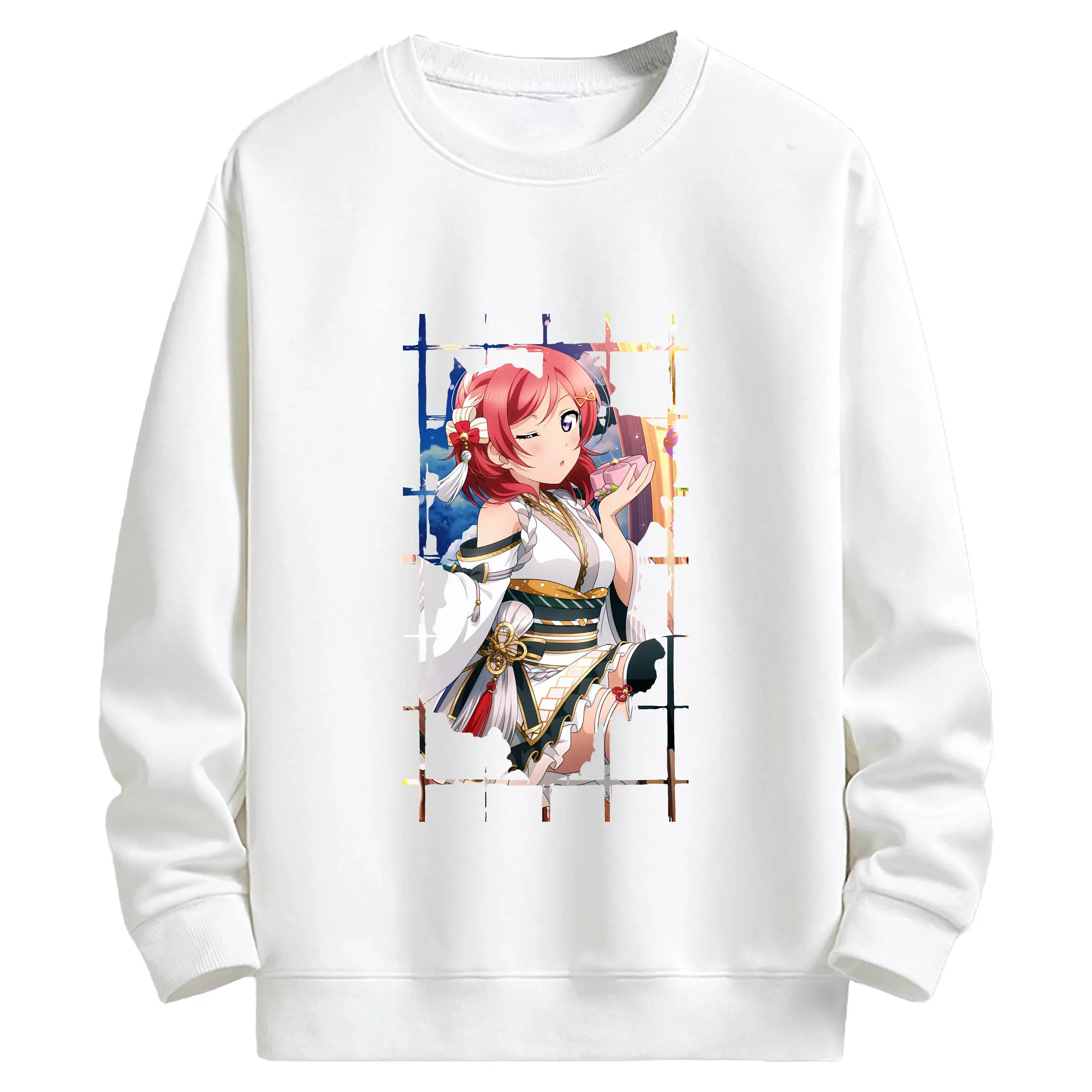 Love Live! グッズ,西木野真姫 - キッズ クルーネックスウェットシャツ ・ フロントプリント ・ 綿80％ ポリエステル20％ ・ 快適 通学 スポーツ 日常使い お散歩用