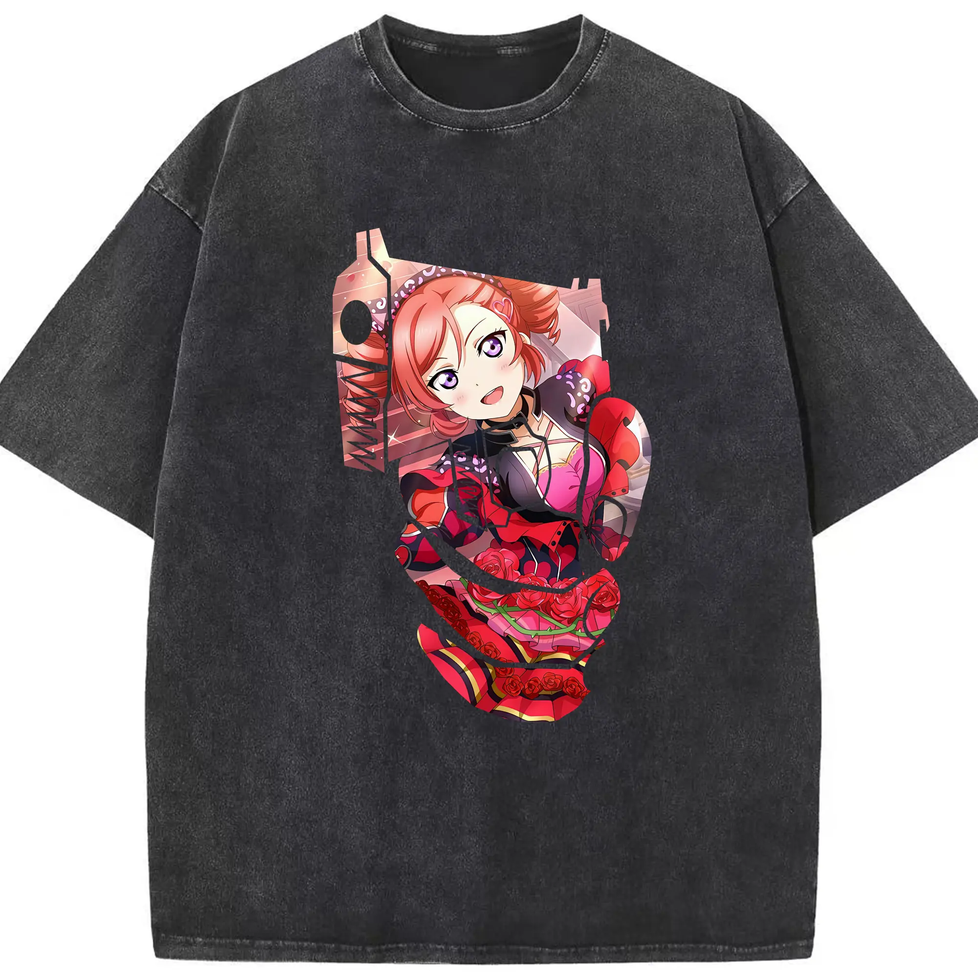 Love Live! グッズ,西木野真姫 - 綿100％ ヴィンテージ風 半袖Tシャツ ・ フロントプリント ・ 柔らか肌触り ・ 通気性 快適 ・ スポーツ カジュアル 外出用