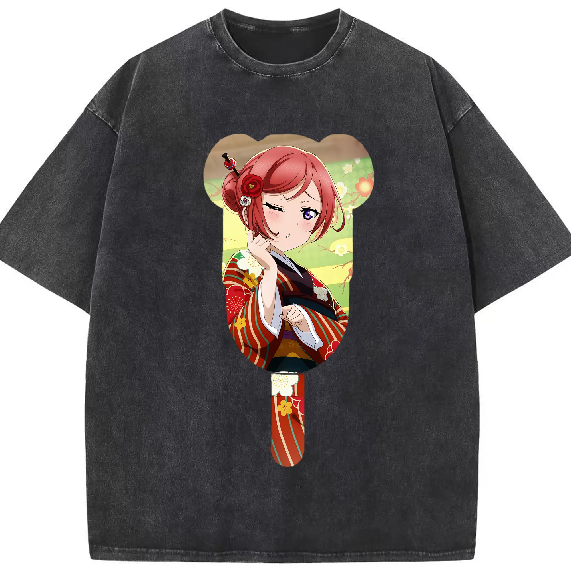 Love Live! グッズ,西木野真姫 - 綿100％ ヴィンテージ風 半袖Tシャツ ・ フロントプリント ・ 柔らか肌触り ・ 通気性 快適 ・ スポーツ カジュアル 外出用