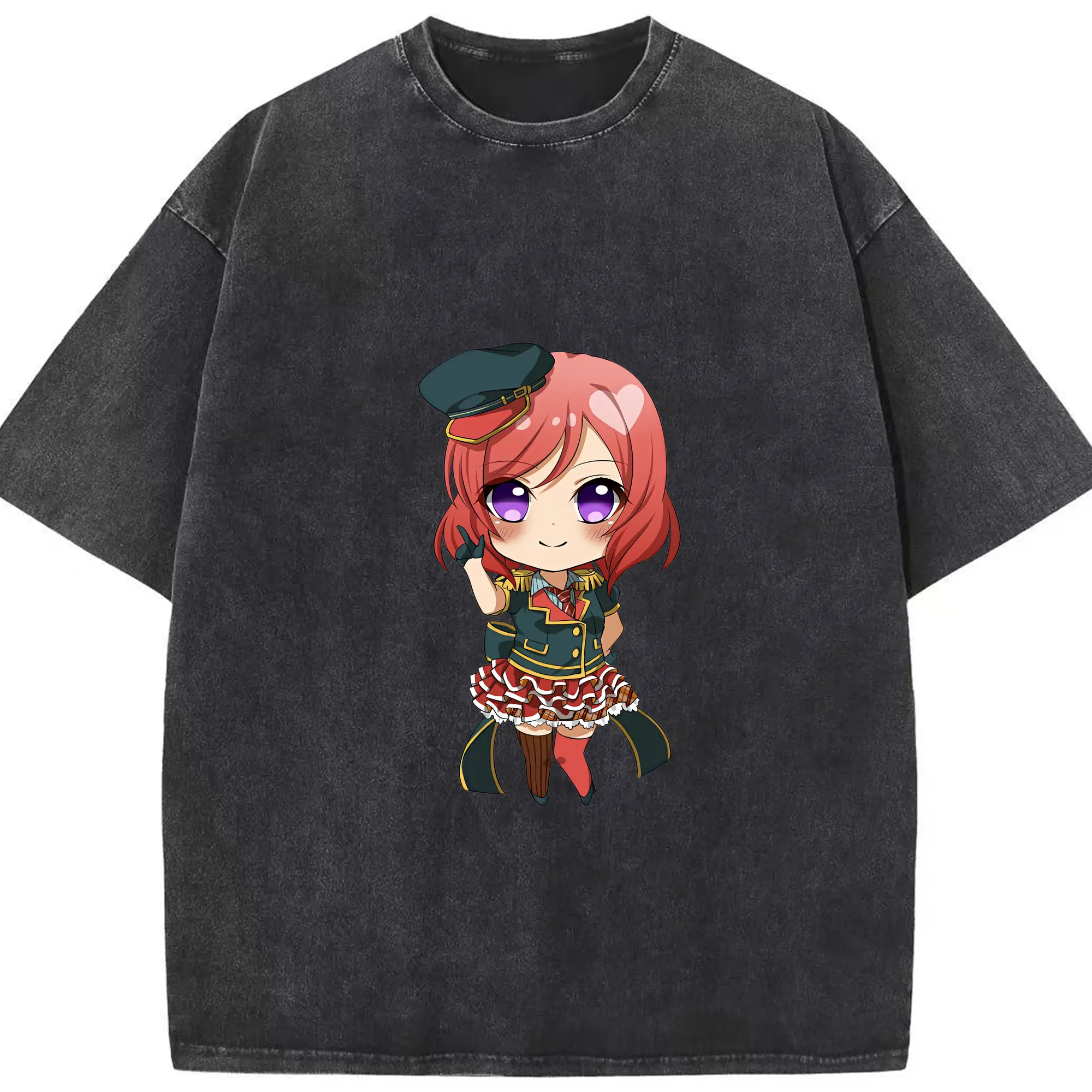 Love Live! グッズ,西木野真姫 - 綿100％ ヴィンテージ風 半袖Tシャツ ・ フロントプリント ・ 柔らか肌触り ・ 通気性 快適 ・ スポーツ カジュアル 外出用