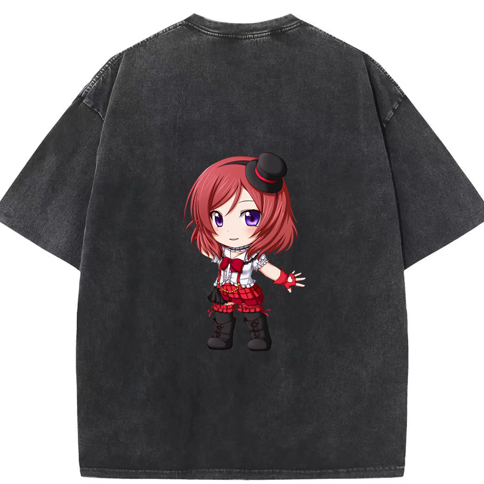 Love Live! グッズ,西木野真姫 - 綿100％ ヴィンテージ風 半袖Tシャツ ・ 背面プリント ・ 柔らか肌触り ・ 通気性 快適 ・ スポーツ カジュアル 外出用