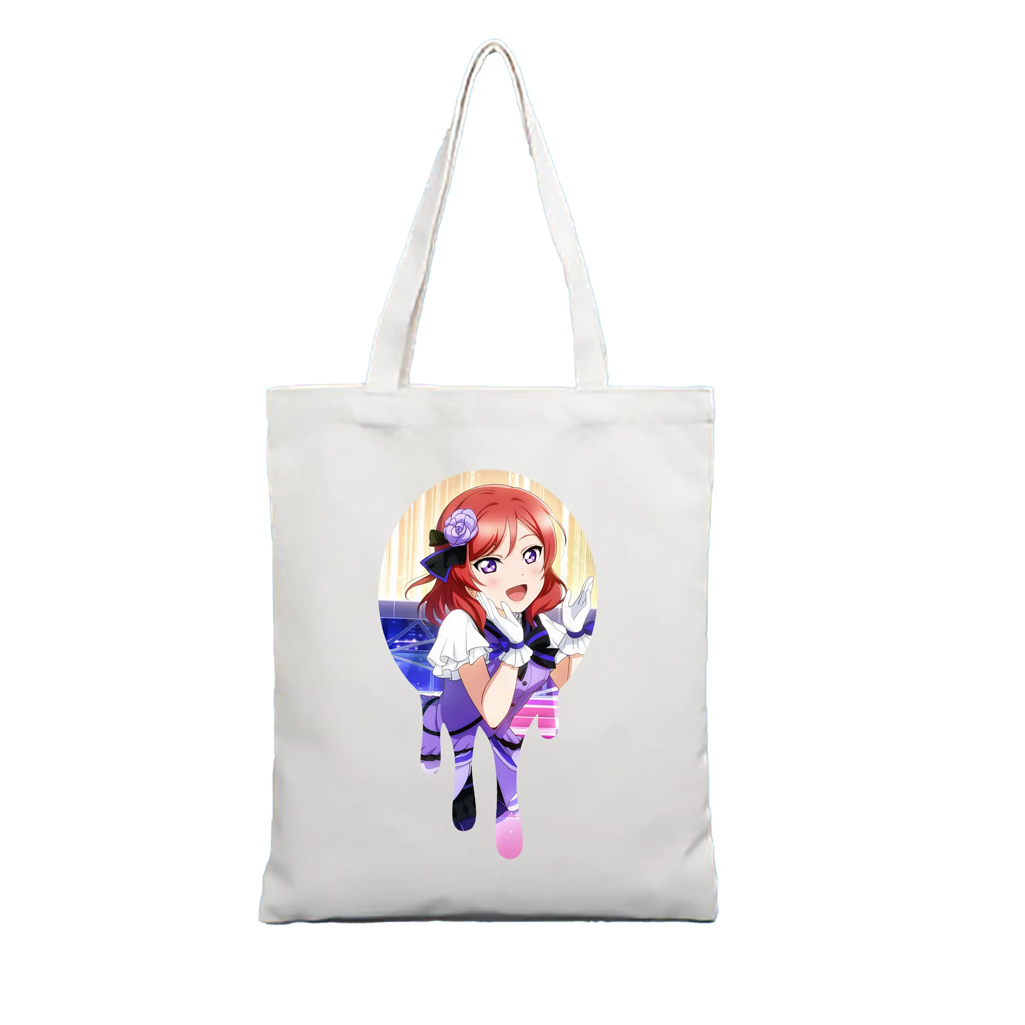 Love Live! グッズ,西木野真姫 - 縦型キャンバス手提げバッグ（トートバッグ） ・ キャンバス素材 ・ ショッピング用 ・ 軽量 丈夫 お手入れ簡単