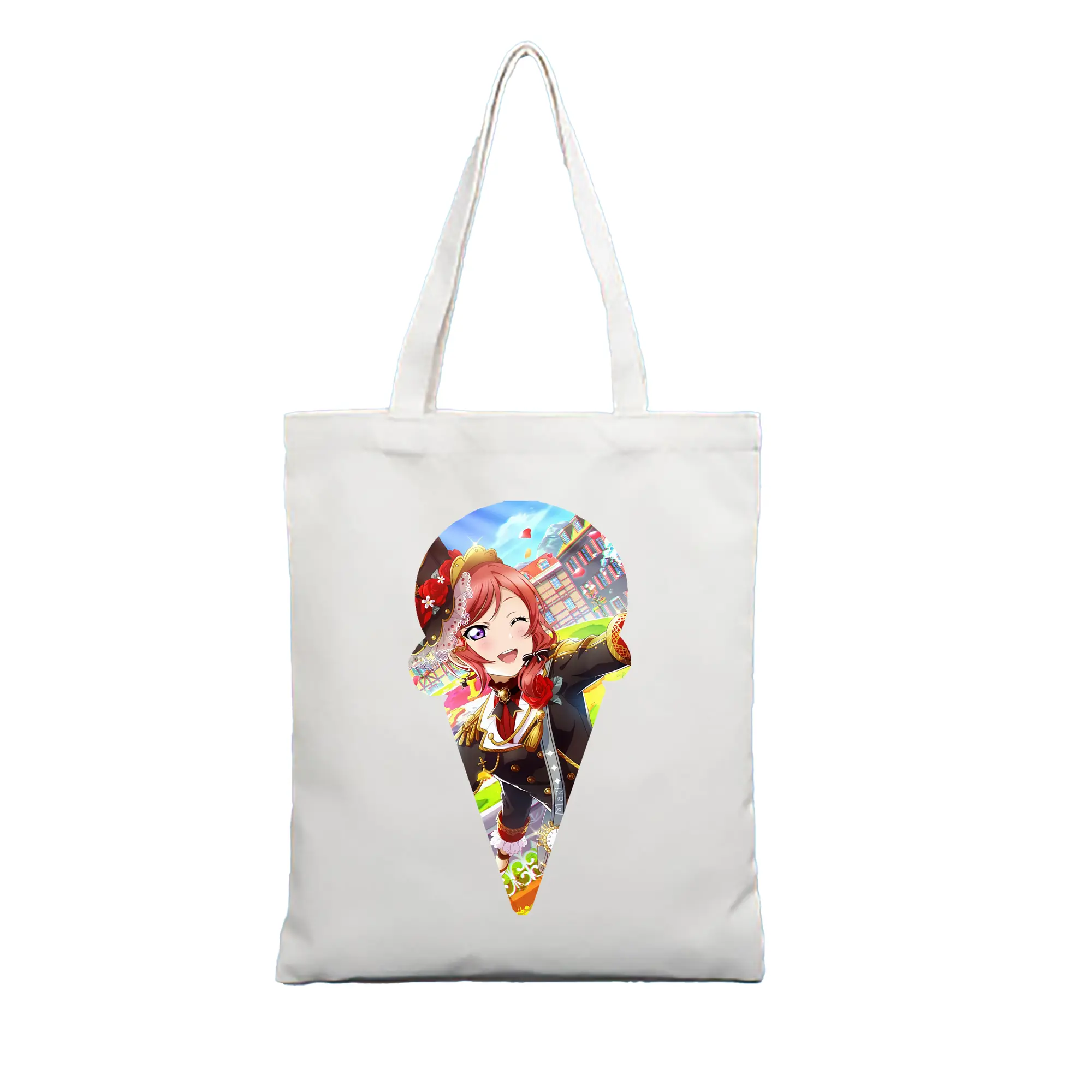 Love Live! グッズ,西木野真姫 - 縦型キャンバス手提げバッグ（トートバッグ） ・ キャンバス素材 ・ ショッピング用 ・ 軽量 丈夫 お手入れ簡単