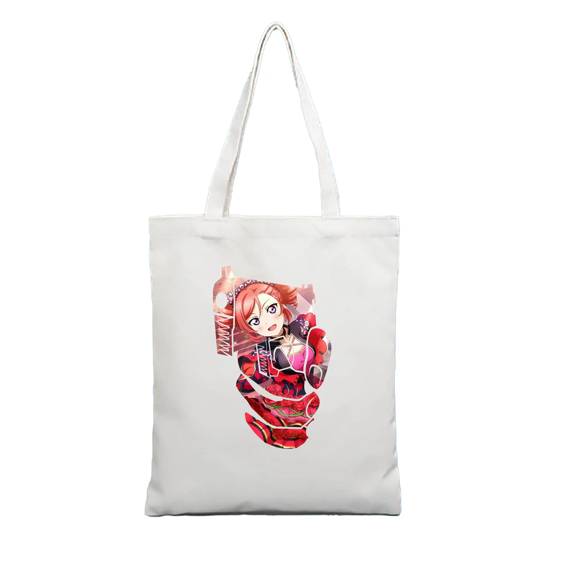 Love Live! グッズ,西木野真姫 - 縦型キャンバス手提げバッグ（トートバッグ） ・ キャンバス素材 ・ ショッピング用 ・ 軽量 丈夫 お手入れ簡単