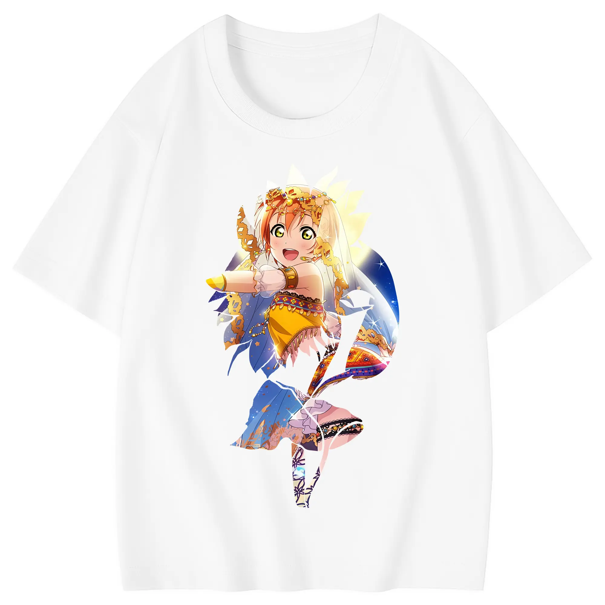 Love Live! グッズ,星空凛 - 綿100％ キッズTシャツ ・ フロントプリント ・ 快適 通気性 ・ スポーツ カジュアル 散歩用