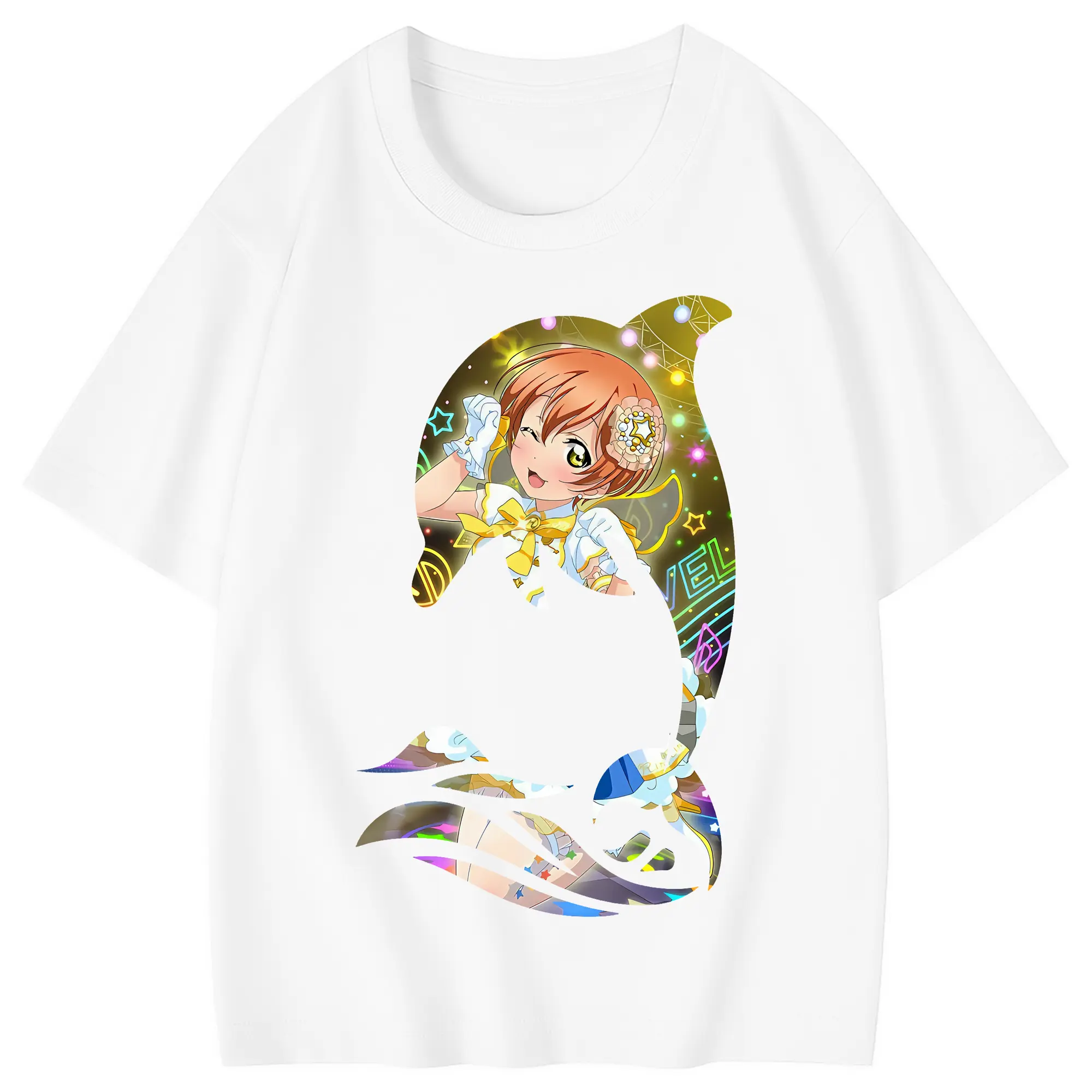 Love Live! グッズ,星空凛 - 綿100％ キッズTシャツ ・ フロントプリント ・ 快適 通気性 ・ スポーツ カジュアル 散歩用