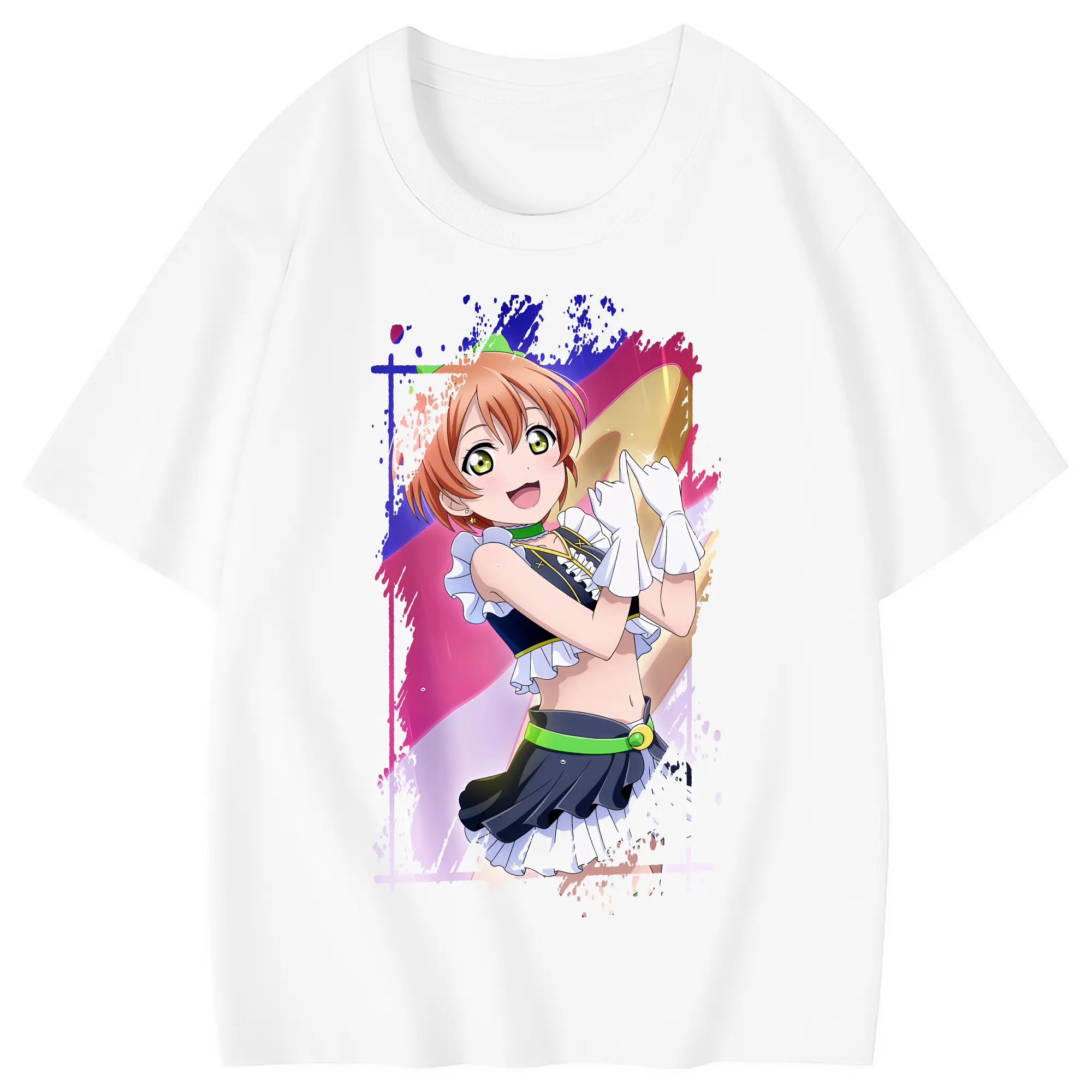Love Live! グッズ,星空凛 - 綿100％ キッズTシャツ ・ フロントプリント ・ 快適 通気性 ・ スポーツ カジュアル 散歩用