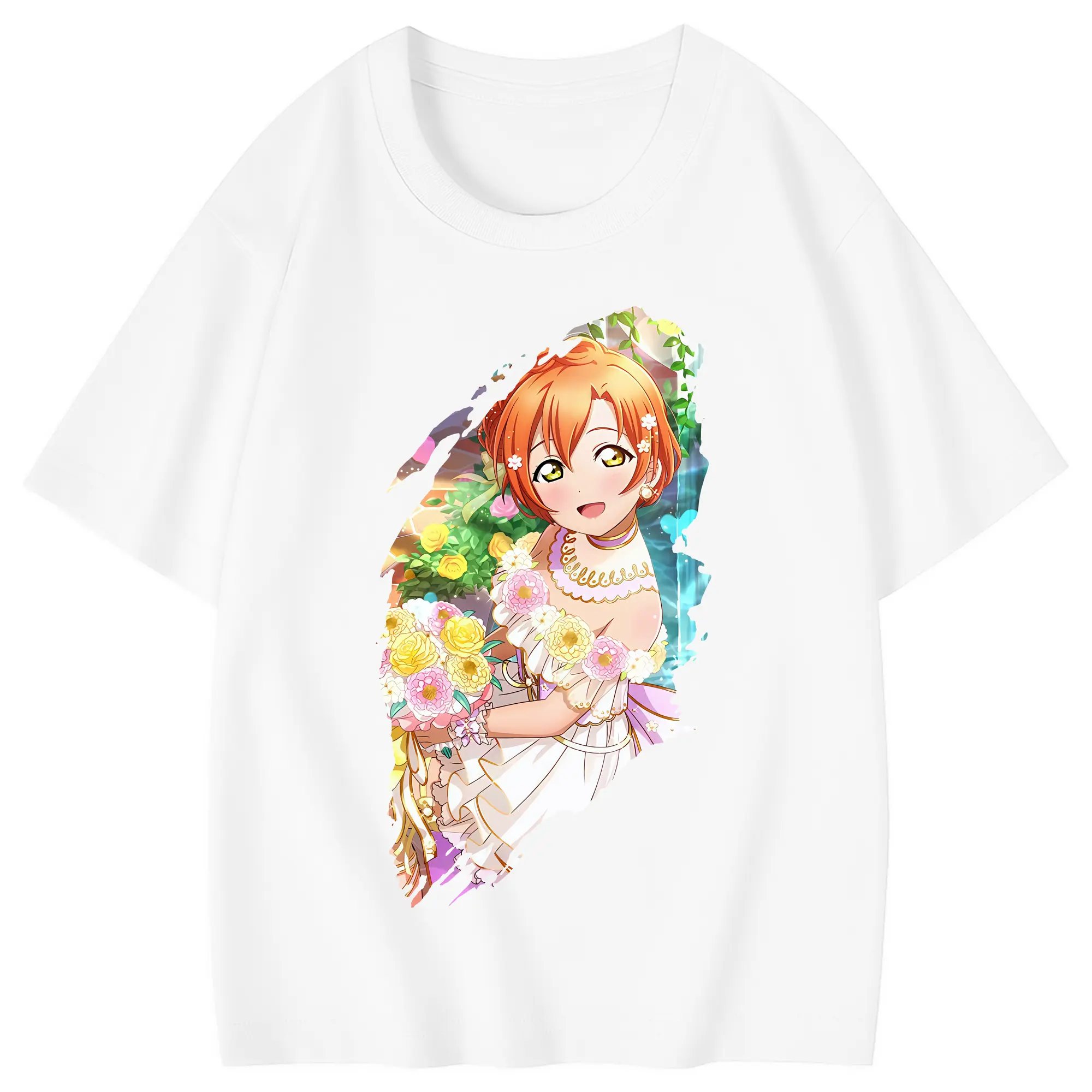 Love Live! グッズ,星空凛 - 綿100％ キッズTシャツ ・ フロントプリント ・ 快適 通気性 ・ スポーツ カジュアル 散歩用