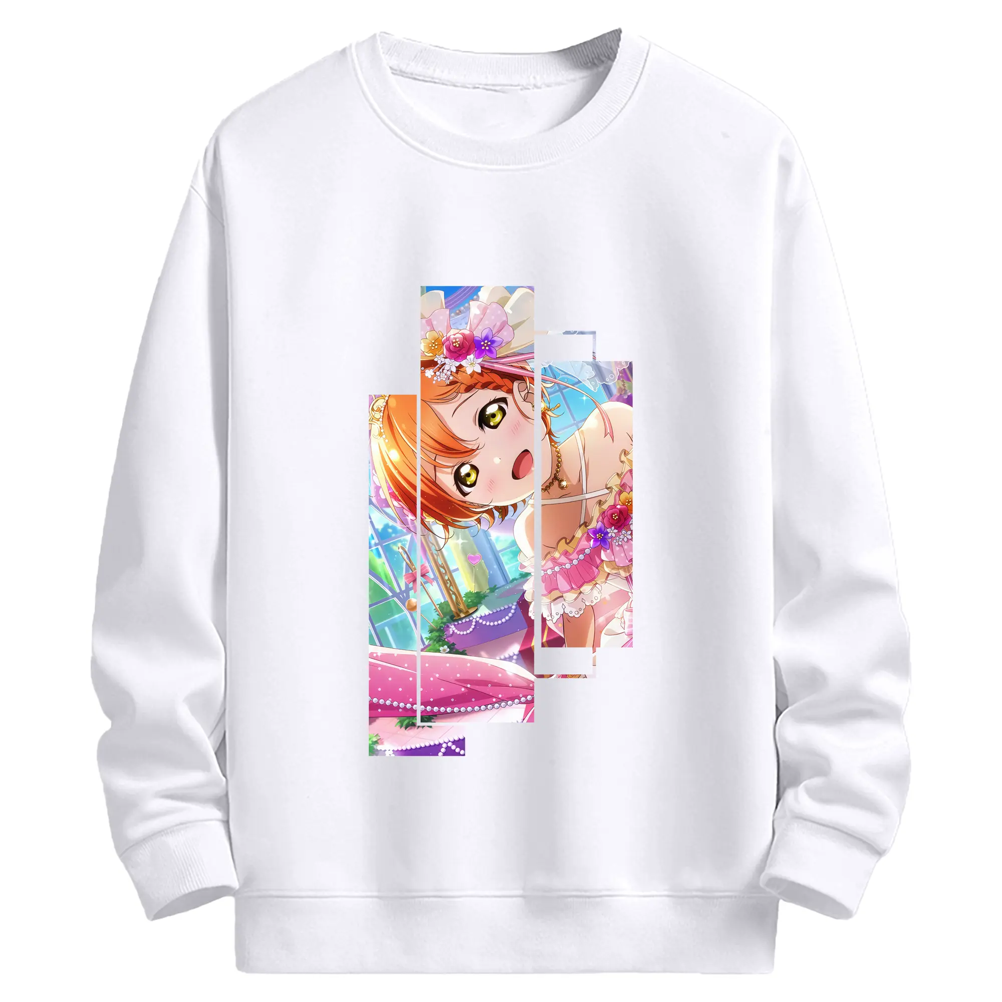 Love Live! グッズ,星空凛 - 高品質 クルーネック スウェット ・ コットン59％ ポリエステル41％ ・ ユニセックス 長袖 トレーナー ・ カジュアル デイリー スポーツ 散歩用