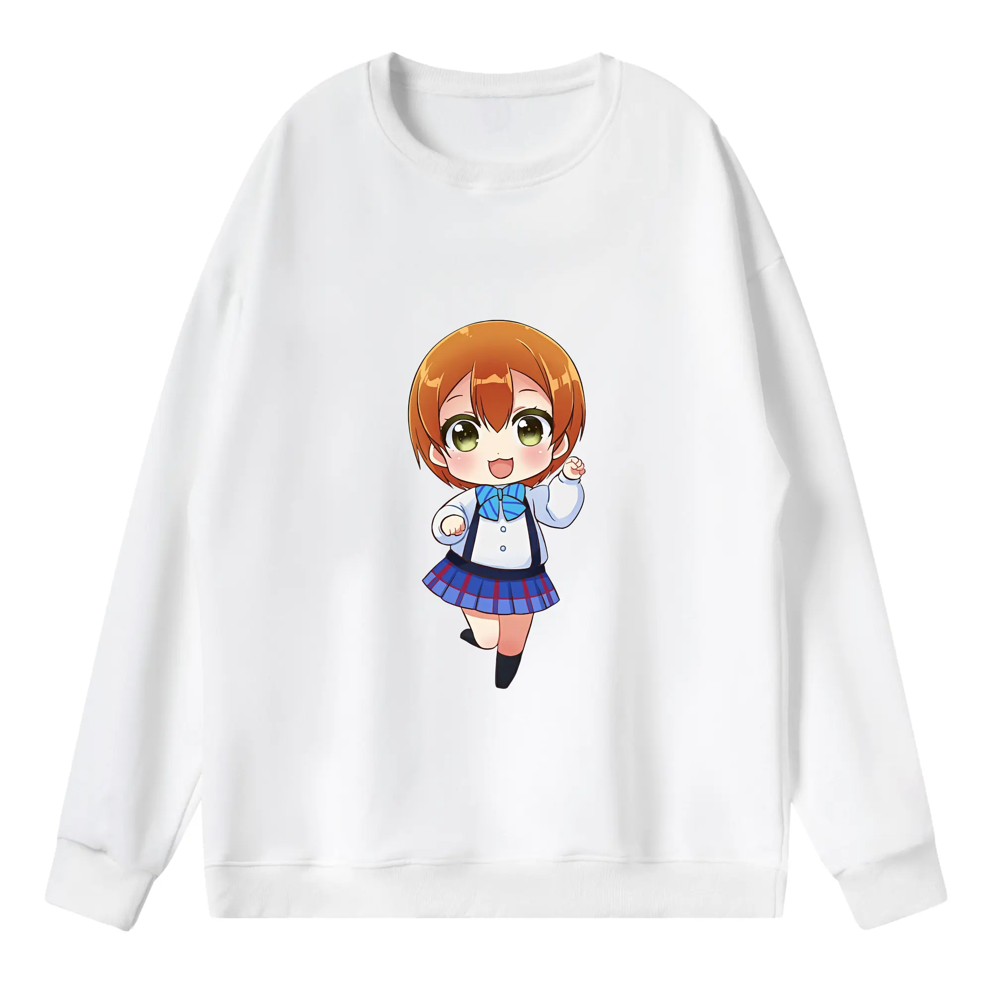 Love Live! グッズ,星空凛 - 薄手 クルーネック スウェット 裏毛260g · ポリエステル 春秋向け カジュアル 男女兼用 · トレーナー デイリー スポーツ 散歩に最適