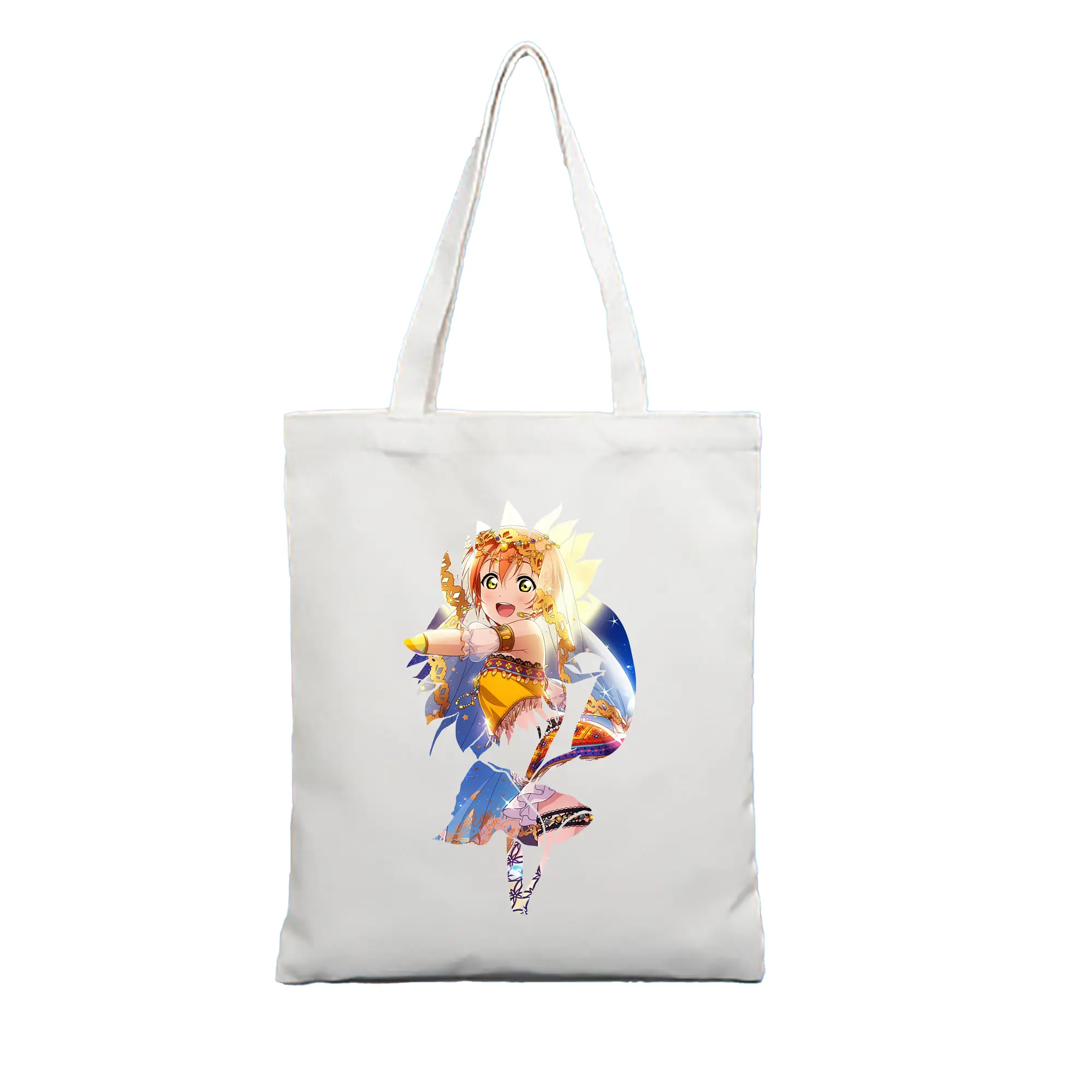 Love Live! グッズ,星空凛 - 縦型キャンバス手提げバッグ（トートバッグ） ・ キャンバス素材 ・ ショッピング用 ・ 軽量 丈夫 お手入れ簡単