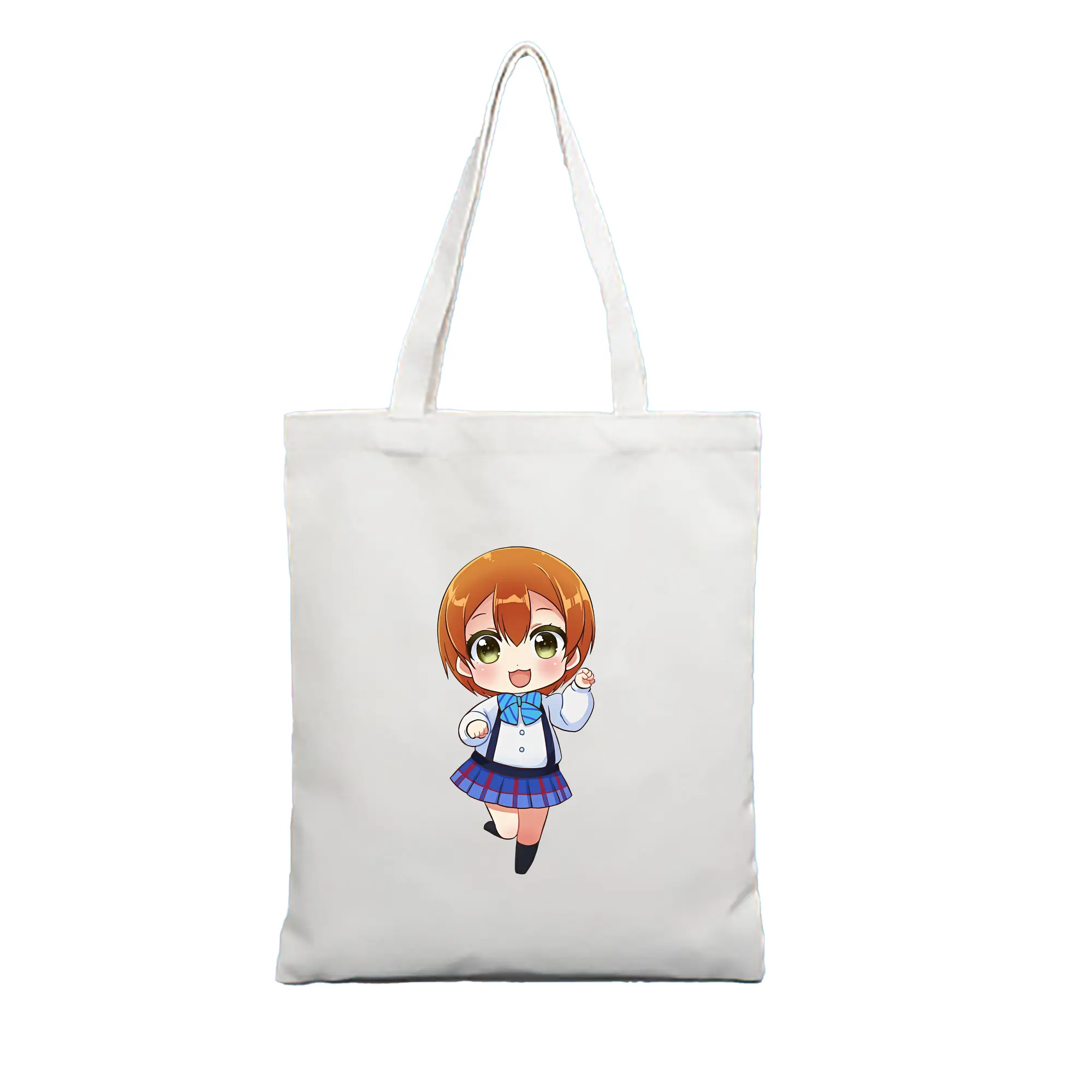 Love Live! グッズ,星空凛 - 縦型キャンバス手提げバッグ（トートバッグ） ・ キャンバス素材 ・ ショッピング用 ・ 軽量 丈夫 お手入れ簡単