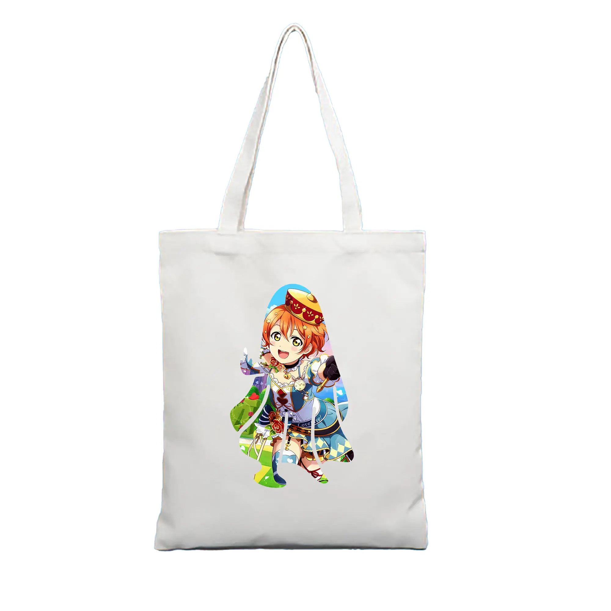 Love Live! グッズ,星空凛 - 縦型キャンバス手提げバッグ（トートバッグ） ・ キャンバス素材 ・ ショッピング用 ・ 軽量 丈夫 お手入れ簡単