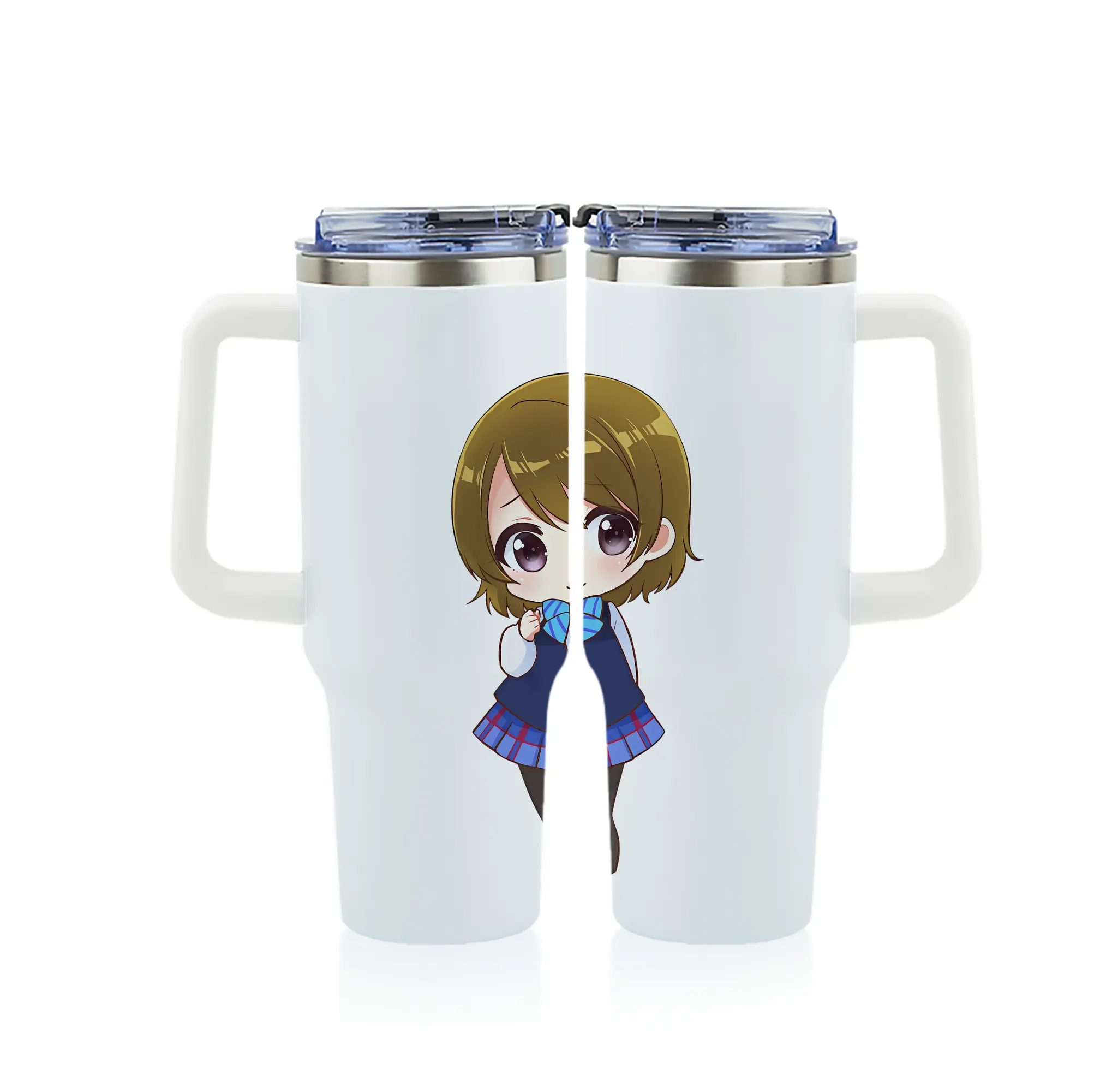 Love Live! グッズ,小泉花陽 - 1200mL フルプリント車用タンブラー ・ 304ステンレス 内側 ・ 201ステンレス 外側 ・ 保温 保冷 ・ 通勤 ドライブ アウトドア用