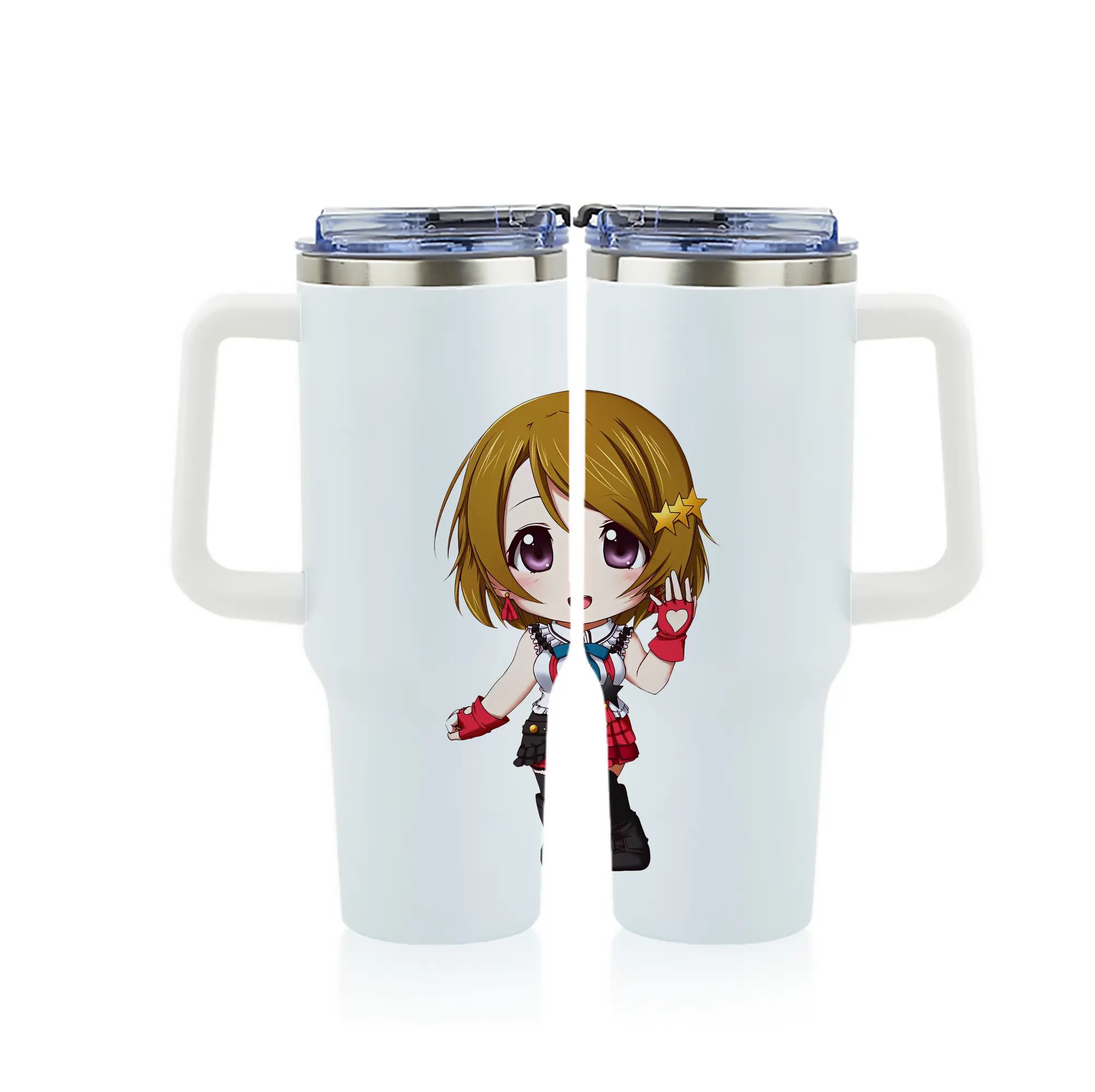 Love Live! グッズ,小泉花陽 - 1200mL フルプリント車用タンブラー ・ 304ステンレス 内側 ・ 201ステンレス 外側 ・ 保温 保冷 ・ 通勤 ドライブ アウトドア用