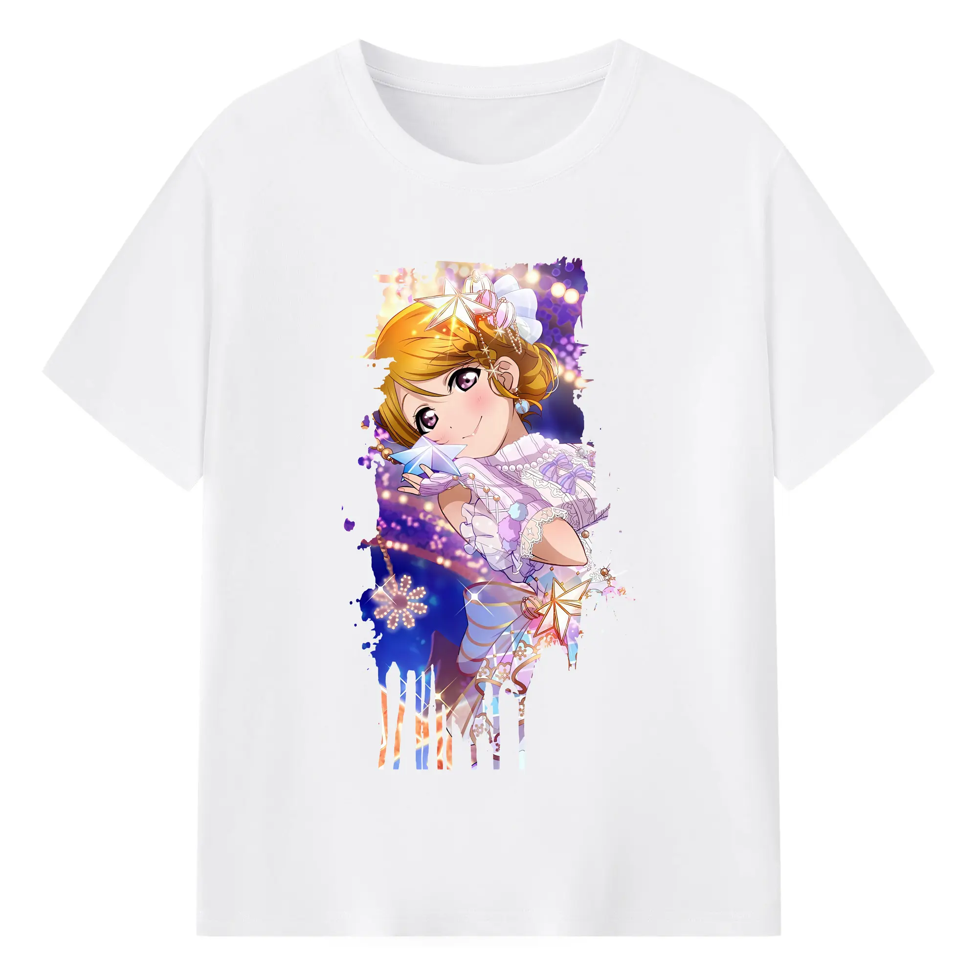Love Live! グッズ,小泉花陽 - 綿100％ 半袖Tシャツ ・ フロントプリント ・ 快適 通気性 ・ 日常使い 散歩 スポーツ用