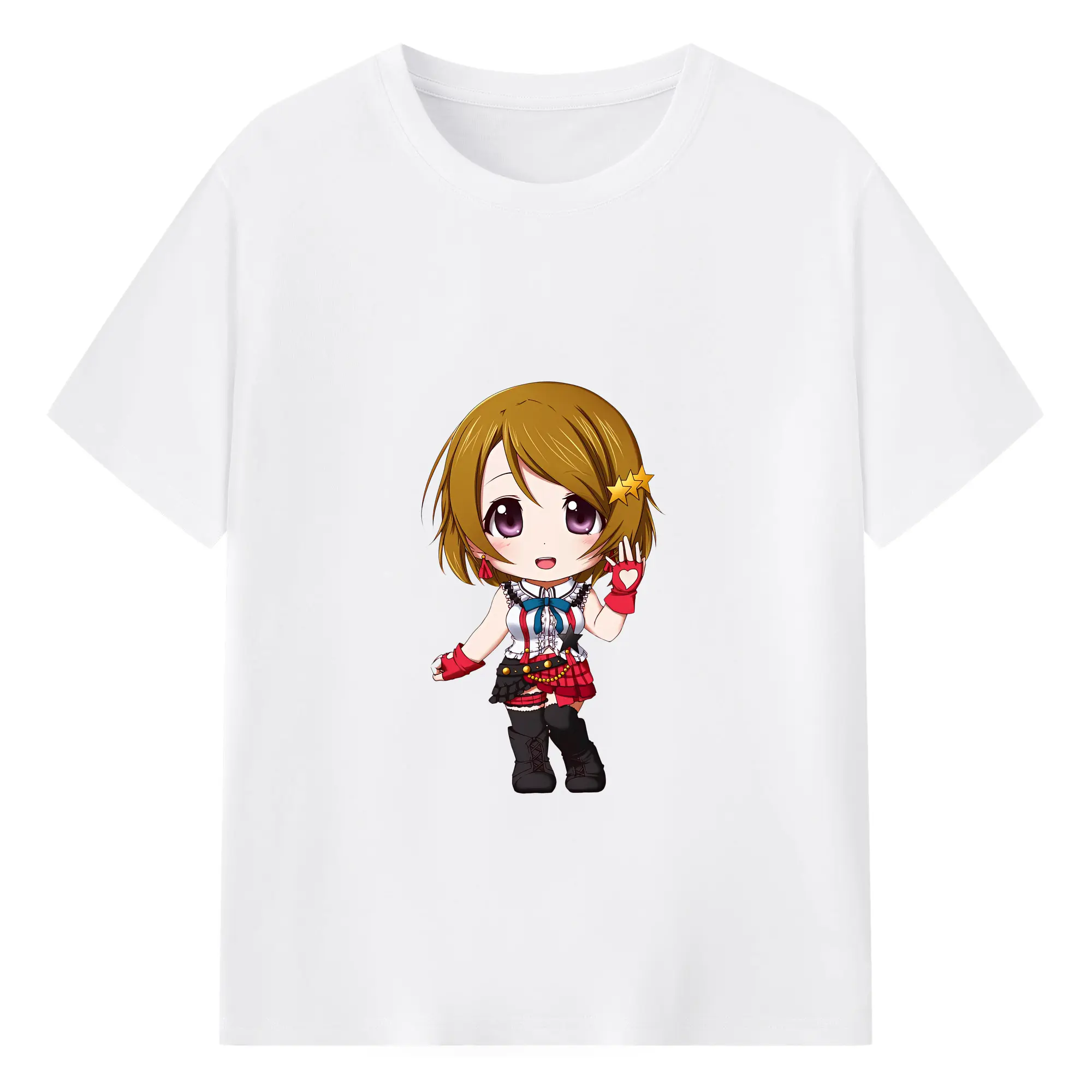Love Live! グッズ,小泉花陽 - 綿100％ 半袖Tシャツ ・ フロントプリント ・ 快適 通気性 ・ 日常使い 散歩 スポーツ用