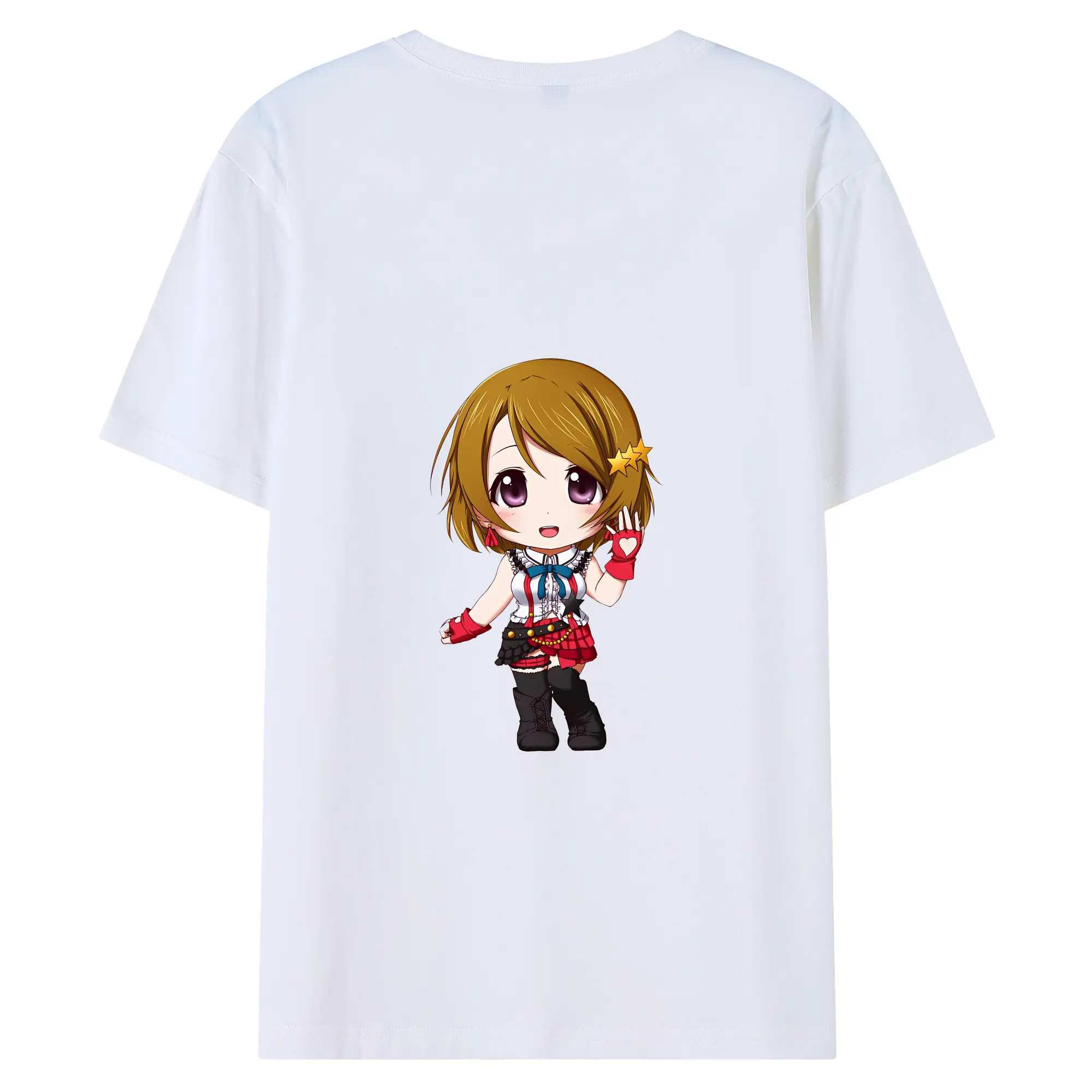 Love Live! グッズ,小泉花陽 - 綿100％ 半袖Tシャツ ・ バックプリント ・ 快適 通気性 ・ 日常使い 散歩 スポーツ用
