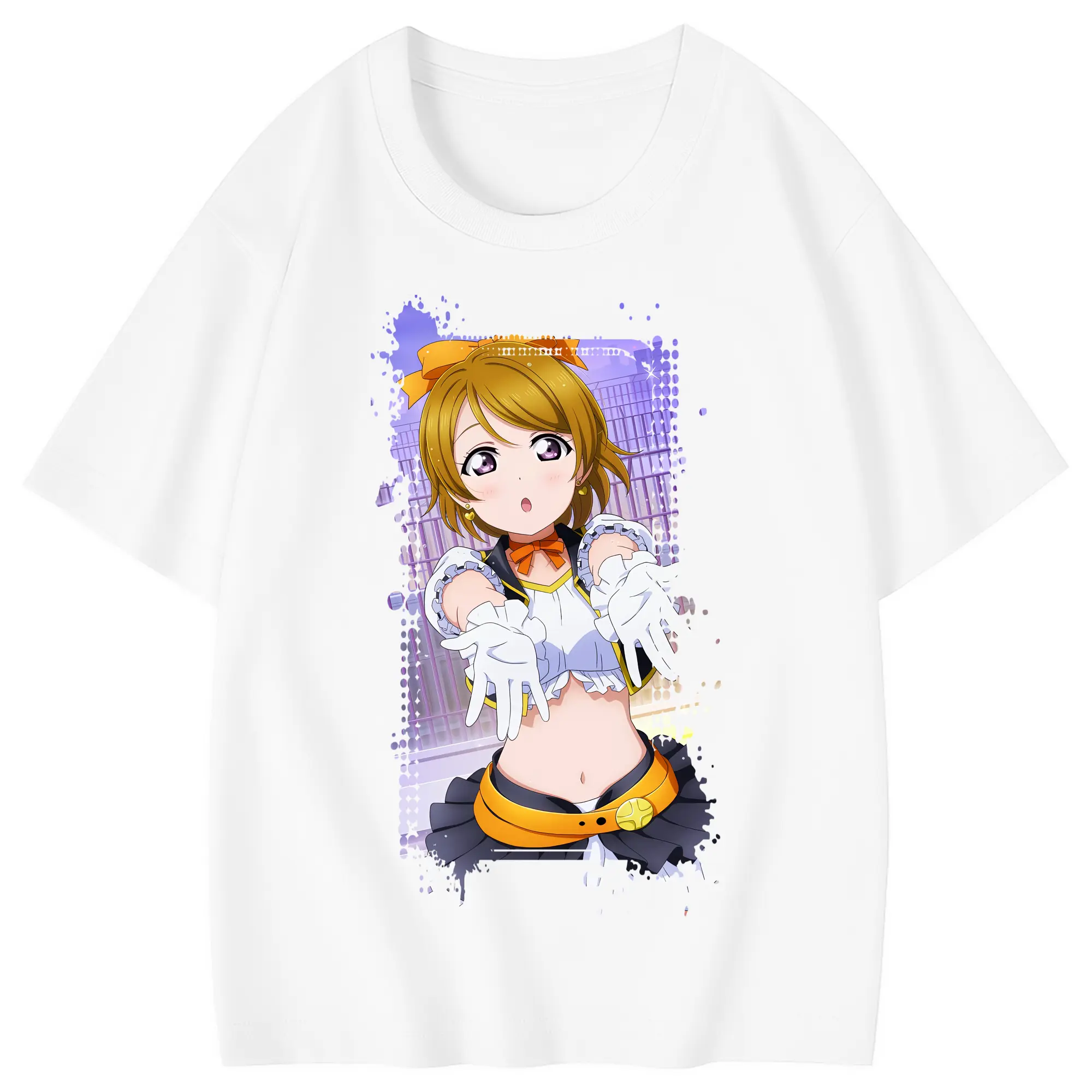Love Live! グッズ,小泉花陽 - 綿100％ キッズTシャツ ・ フロントプリント ・ 快適 通気性 ・ スポーツ カジュアル 散歩用