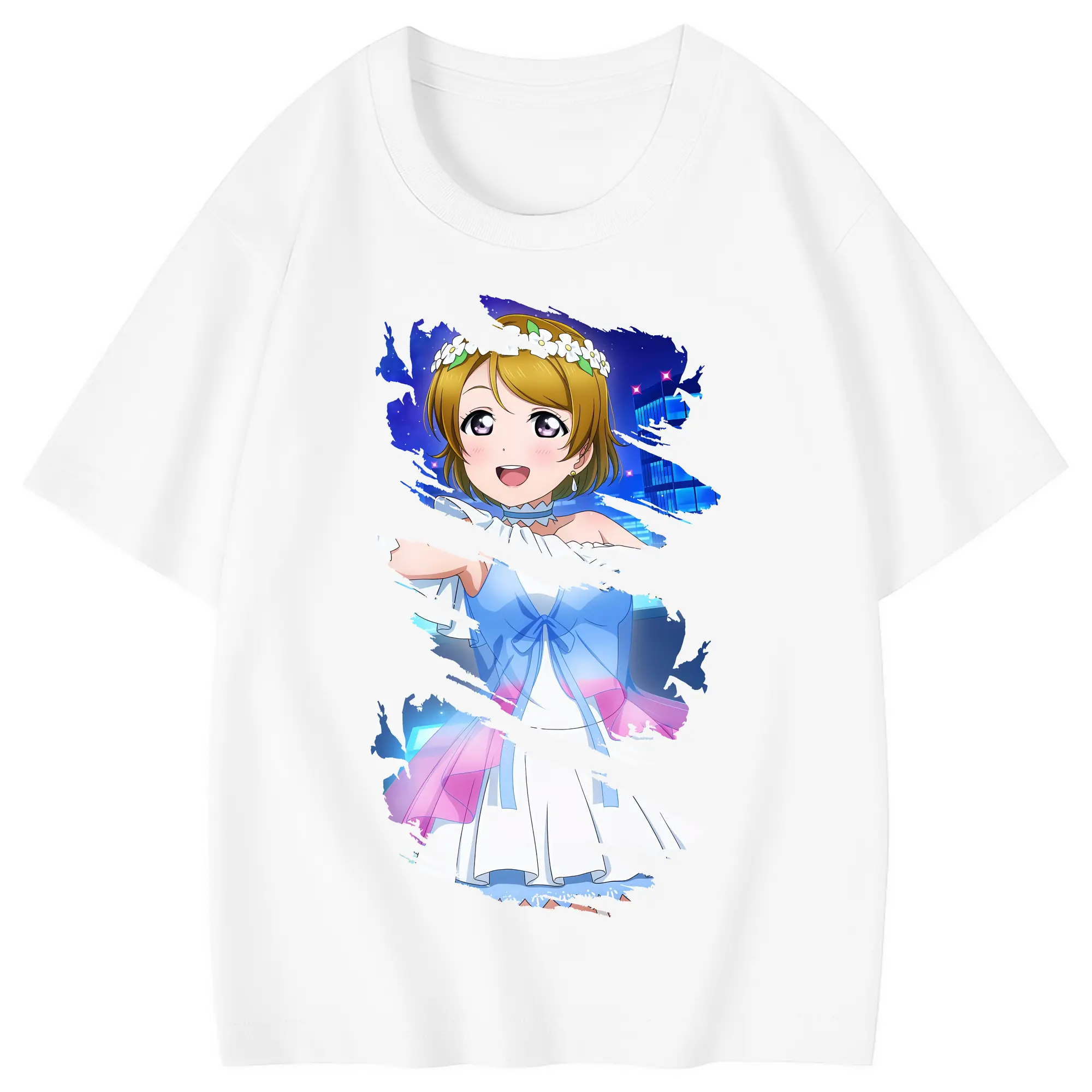 Love Live! グッズ,小泉花陽 - 綿100％ キッズTシャツ ・ フロントプリント ・ 快適 通気性 ・ スポーツ カジュアル 散歩用