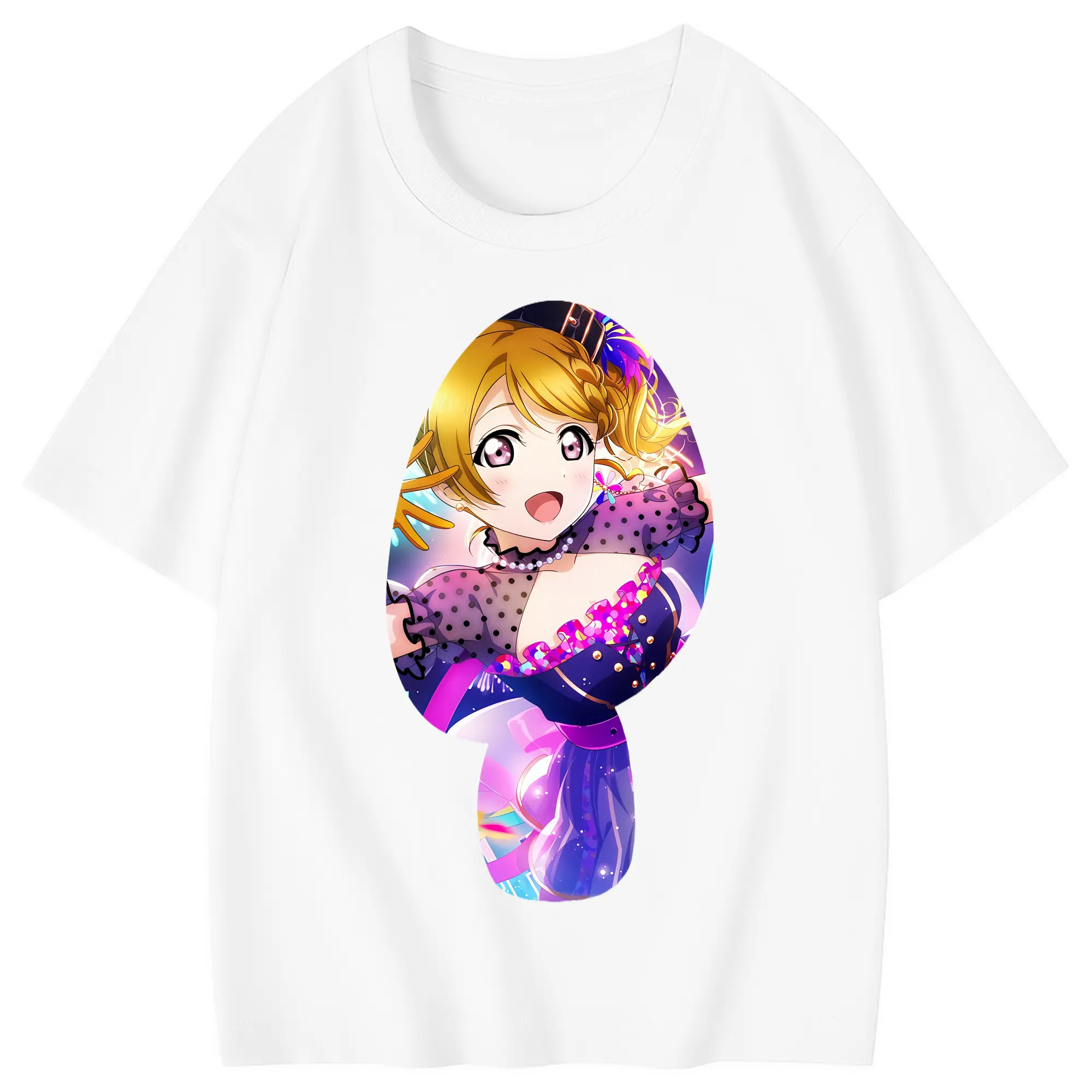 Love Live! グッズ,小泉花陽 - 綿100％ キッズTシャツ ・ フロントプリント ・ 快適 通気性 ・ スポーツ カジュアル 散歩用