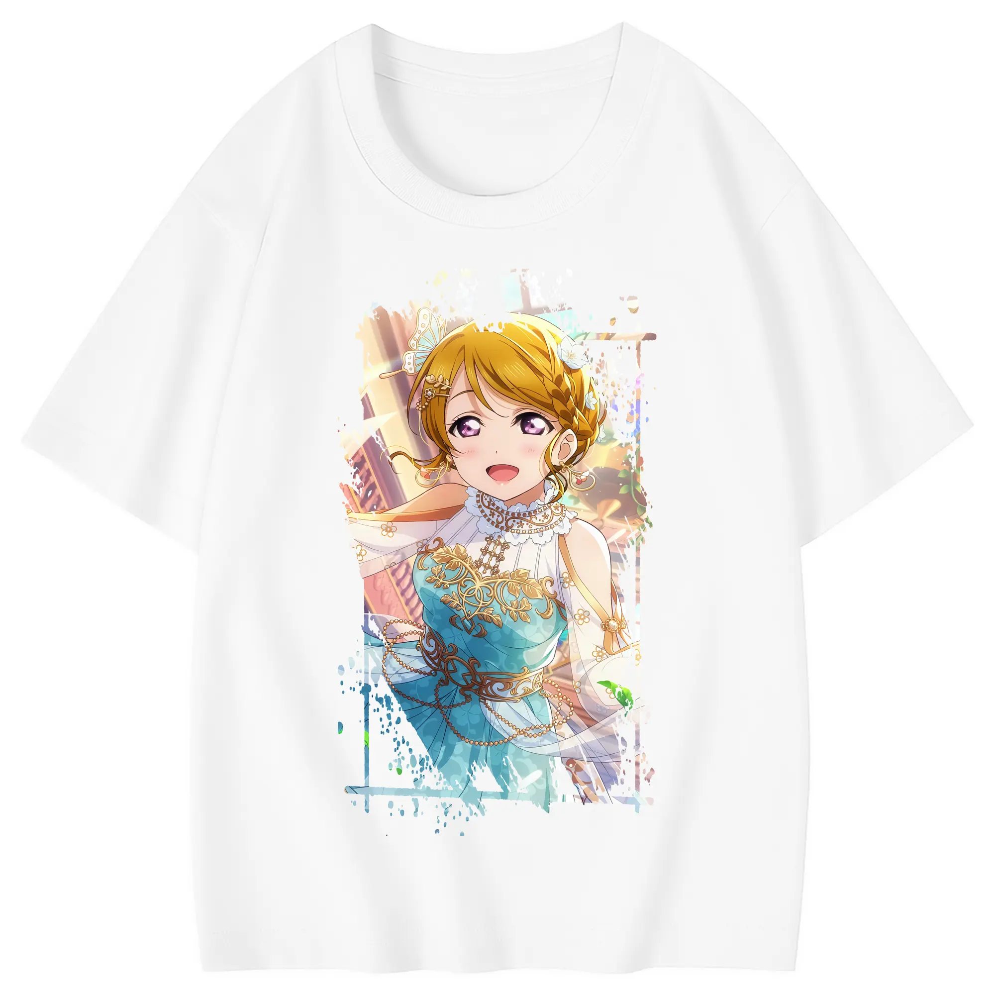 Love Live! グッズ,小泉花陽 - 綿100％ キッズTシャツ ・ フロントプリント ・ 快適 通気性 ・ スポーツ カジュアル 散歩用
