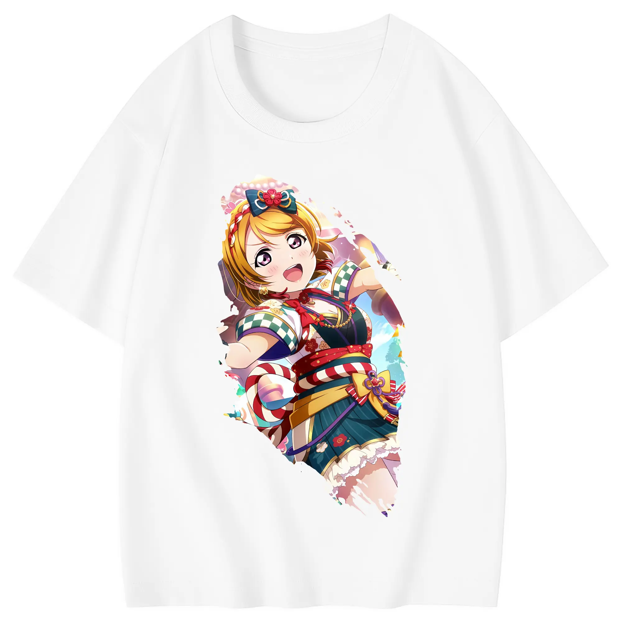 Love Live! グッズ,小泉花陽 - 綿100％ キッズTシャツ ・ フロントプリント ・ 快適 通気性 ・ スポーツ カジュアル 散歩用