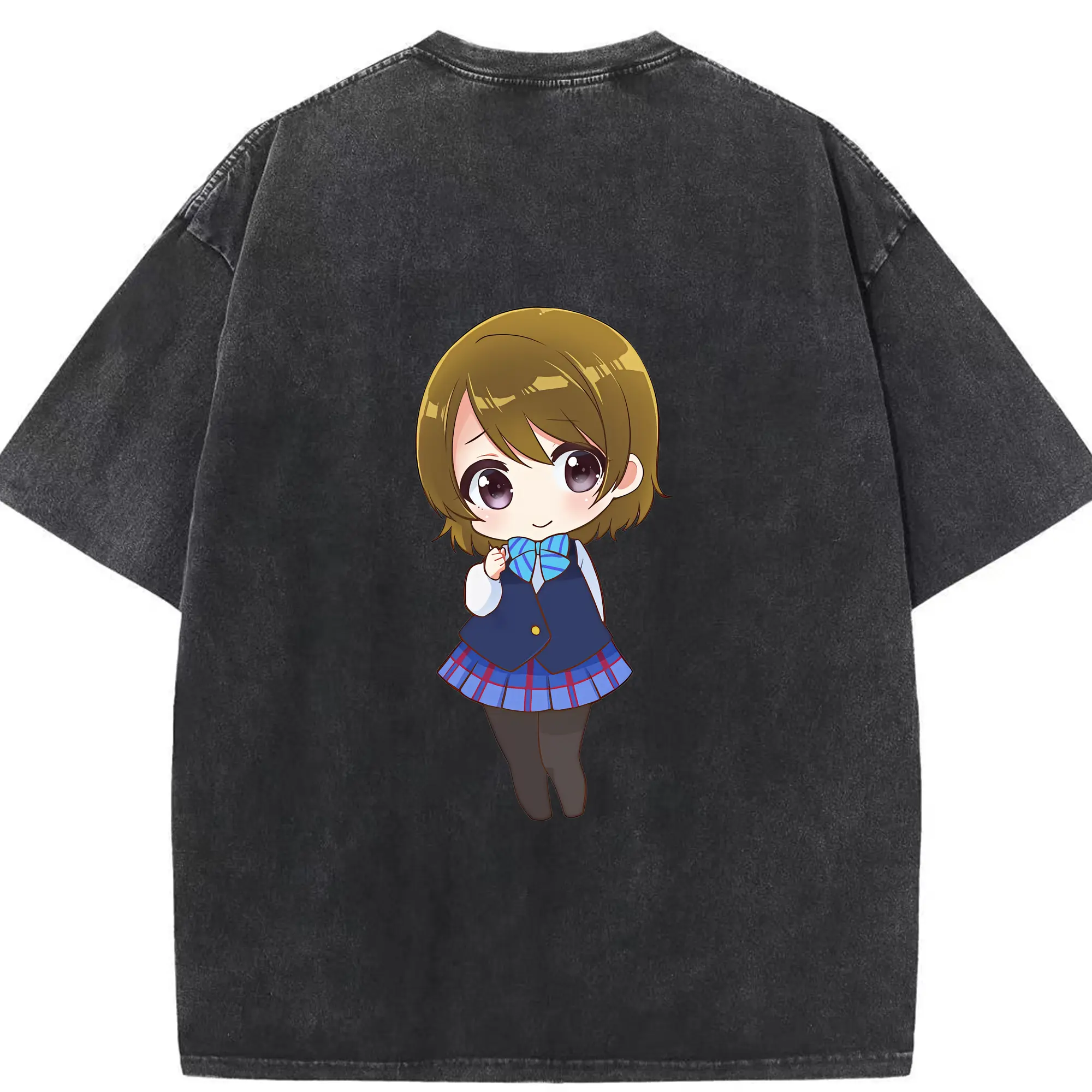 Love Live! グッズ,小泉花陽 - 綿100％ ヴィンテージ風 半袖Tシャツ ・ 背面プリント ・ 柔らか肌触り ・ 通気性 快適 ・ スポーツ カジュアル 外出用