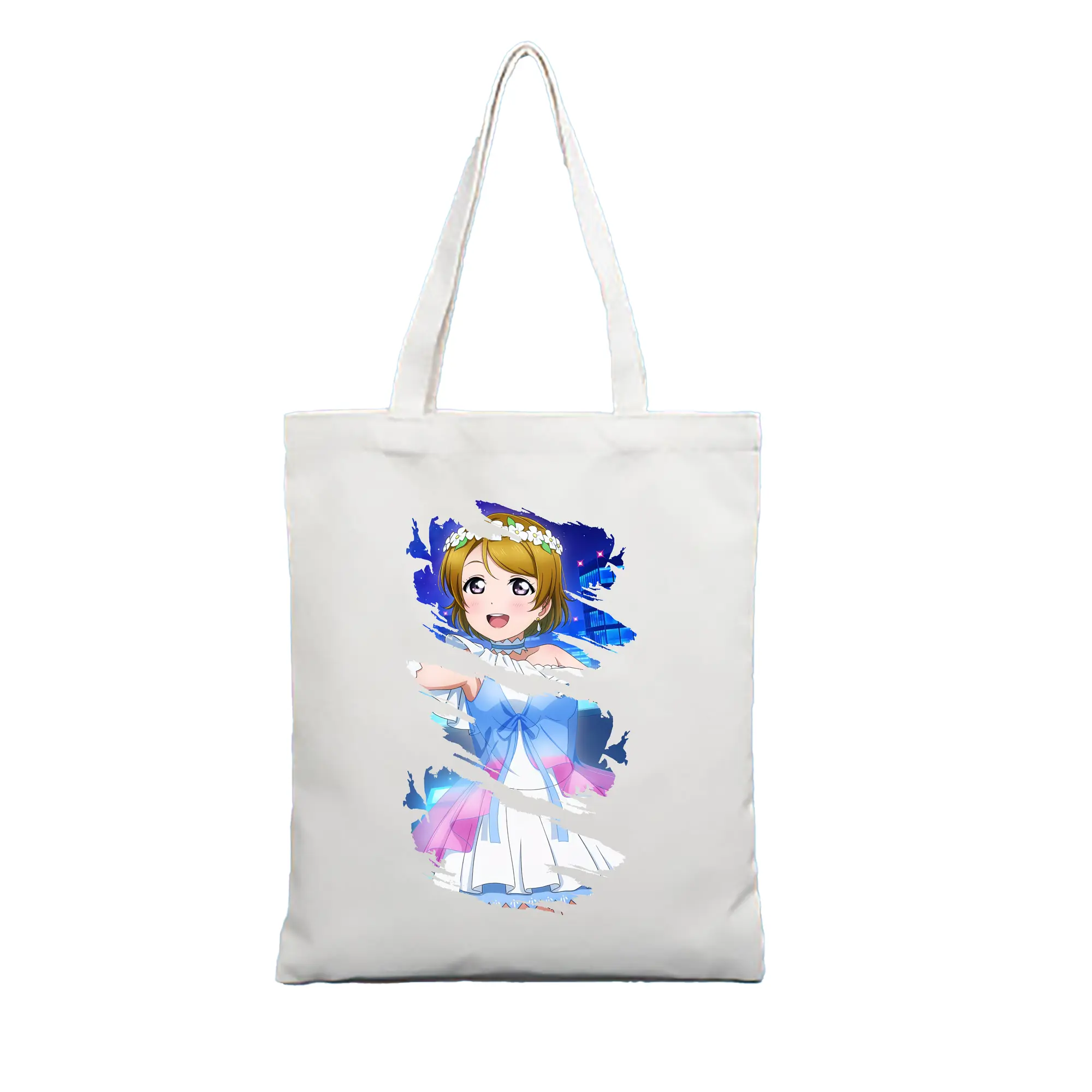 Love Live! グッズ,小泉花陽 - 縦型キャンバス手提げバッグ（トートバッグ） ・ キャンバス素材 ・ ショッピング用 ・ 軽量 丈夫 お手入れ簡単