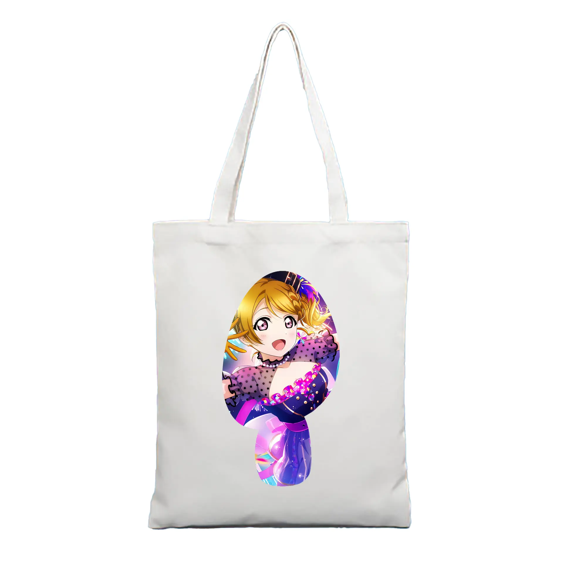 Love Live! グッズ,小泉花陽 - 縦型キャンバス手提げバッグ（トートバッグ） ・ キャンバス素材 ・ ショッピング用 ・ 軽量 丈夫 お手入れ簡単