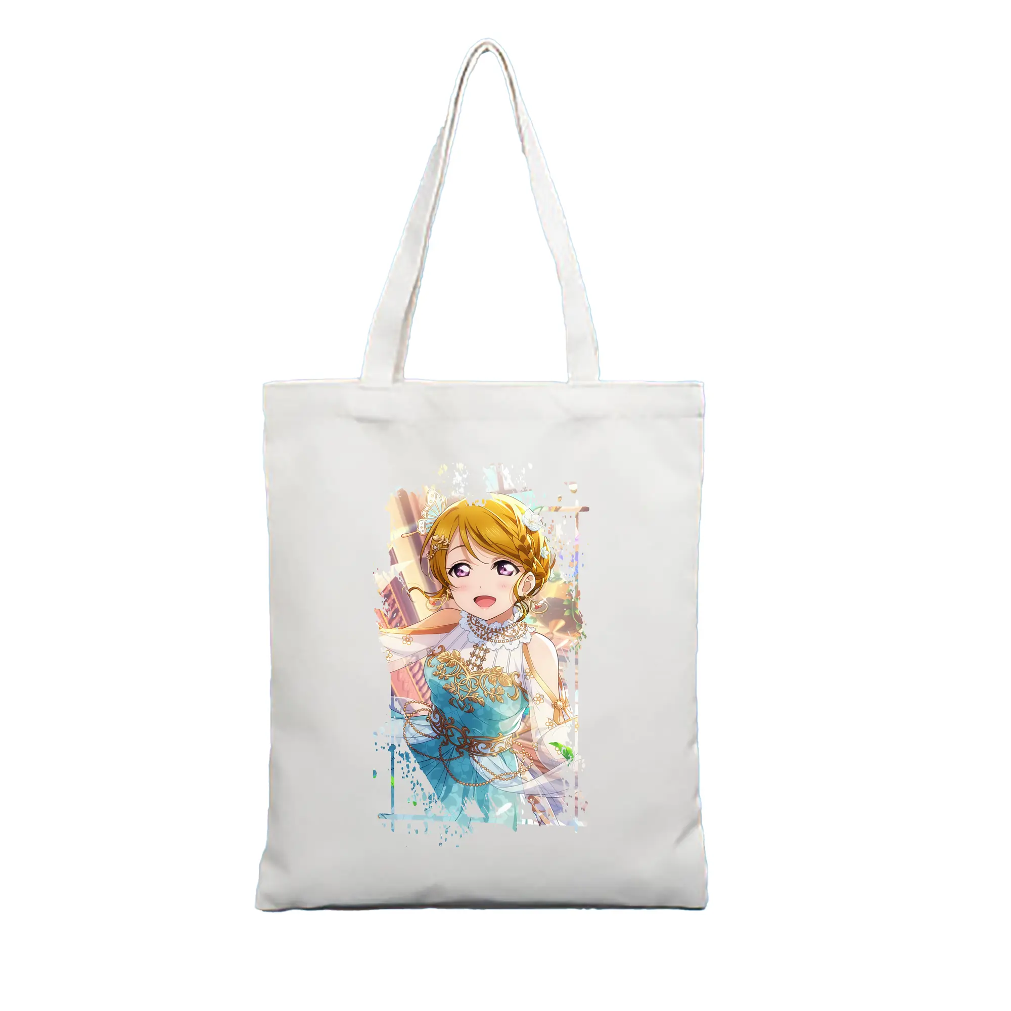Love Live! グッズ,小泉花陽 - 縦型キャンバス手提げバッグ（トートバッグ） ・ キャンバス素材 ・ ショッピング用 ・ 軽量 丈夫 お手入れ簡単