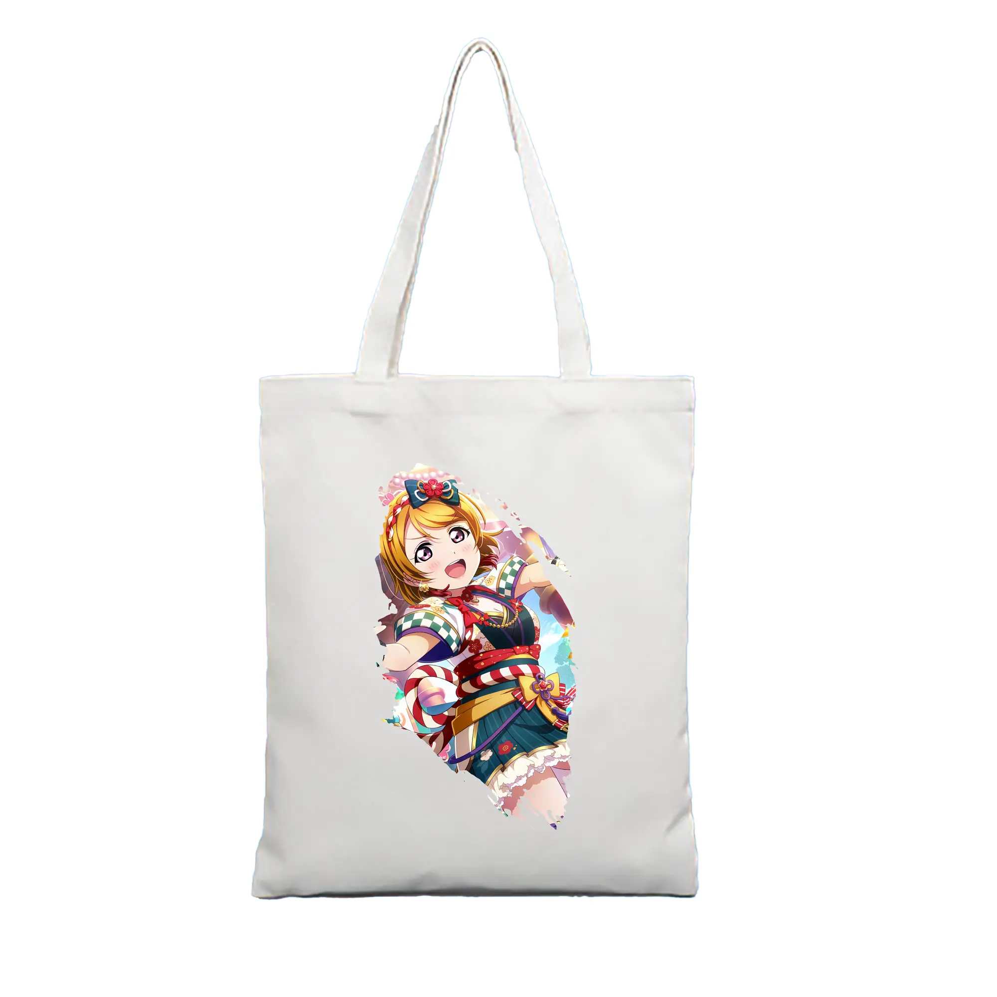 Love Live! グッズ,小泉花陽 - 縦型キャンバス手提げバッグ（トートバッグ） ・ キャンバス素材 ・ ショッピング用 ・ 軽量 丈夫 お手入れ簡単