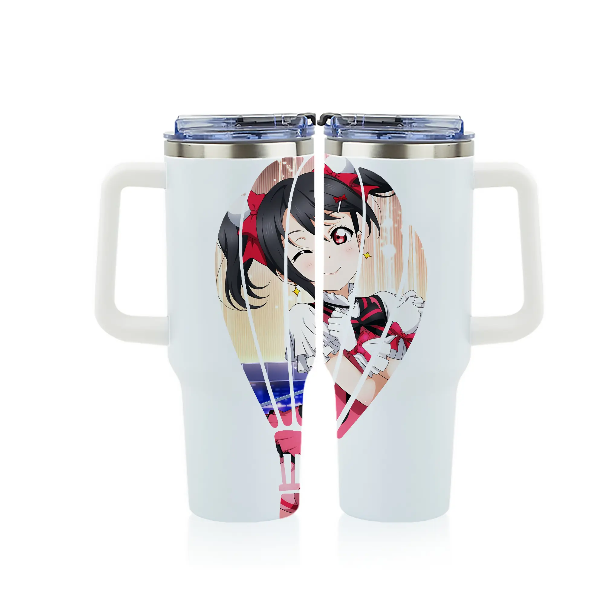 Love Live! グッズ,矢澤にこ - 1200mL フルプリント車用タンブラー ・ 304ステンレス 内側 ・ 201ステンレス 外側 ・ 保温 保冷 ・ 通勤 ドライブ アウトドア用