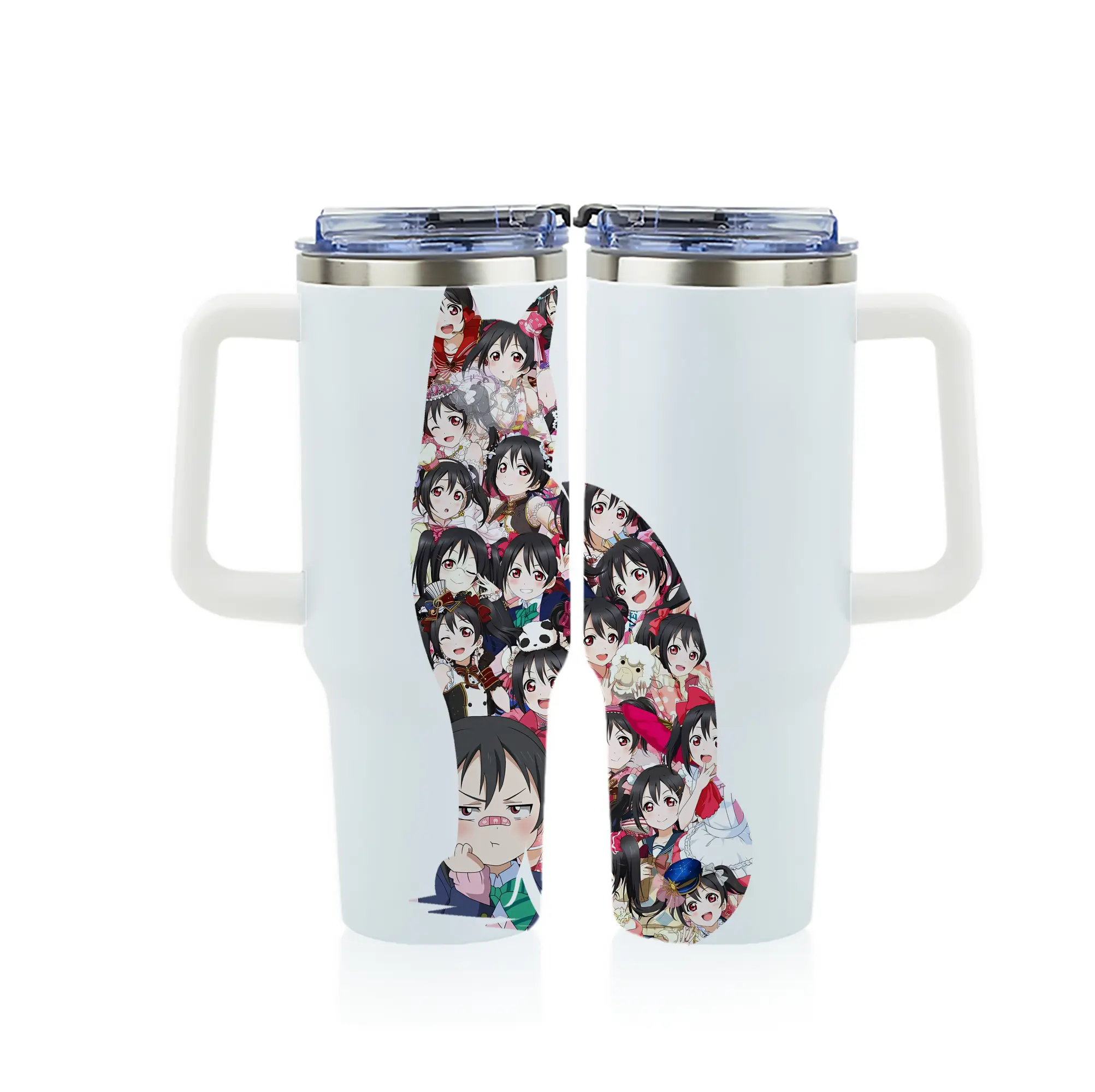 Love Live! グッズ,矢澤にこ - 1200mL フルプリント車用タンブラー ・ 304ステンレス 内側 ・ 201ステンレス 外側 ・ 保温 保冷 ・ 通勤 ドライブ アウトドア用