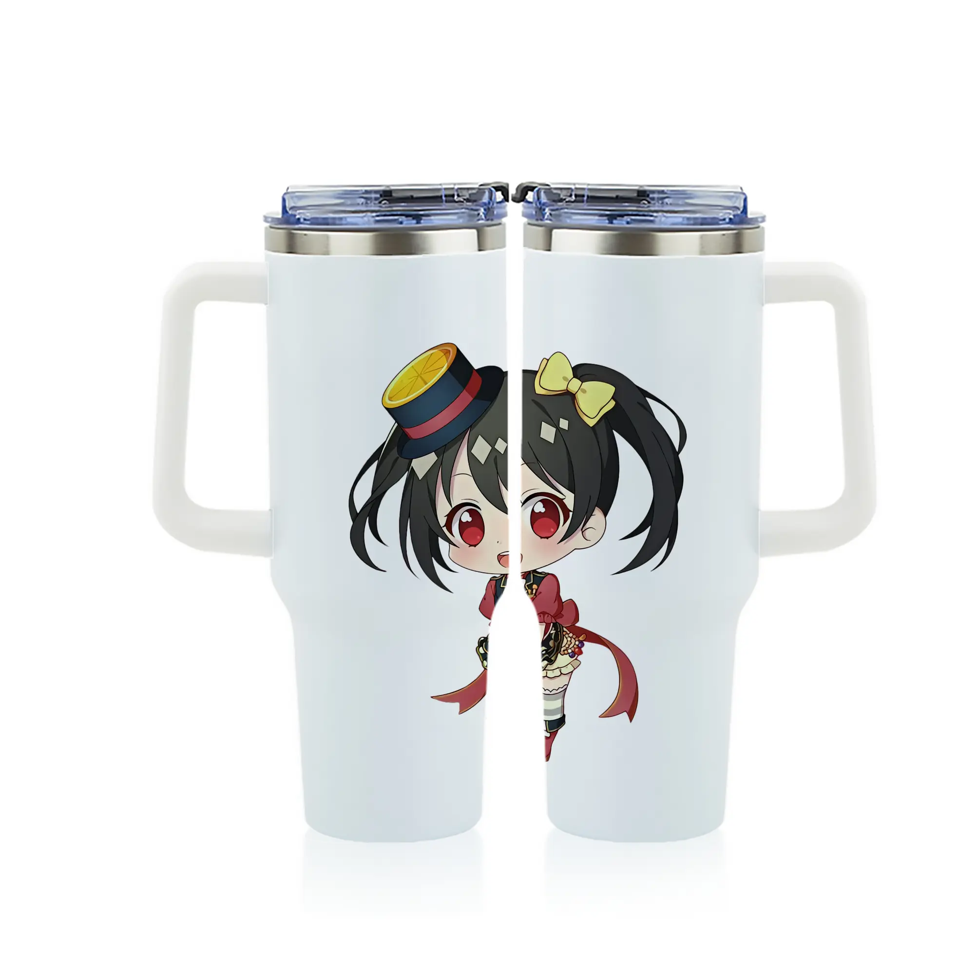 Love Live! グッズ,矢澤にこ - 1200mL フルプリント車用タンブラー ・ 304ステンレス 内側 ・ 201ステンレス 外側 ・ 保温 保冷 ・ 通勤 ドライブ アウトドア用